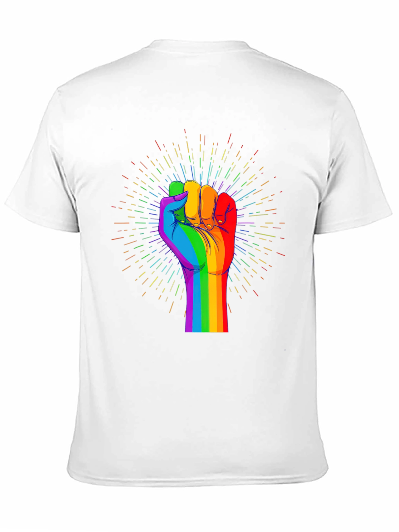 Rainbow Fist Pride T-Shirt - Express Yourself
