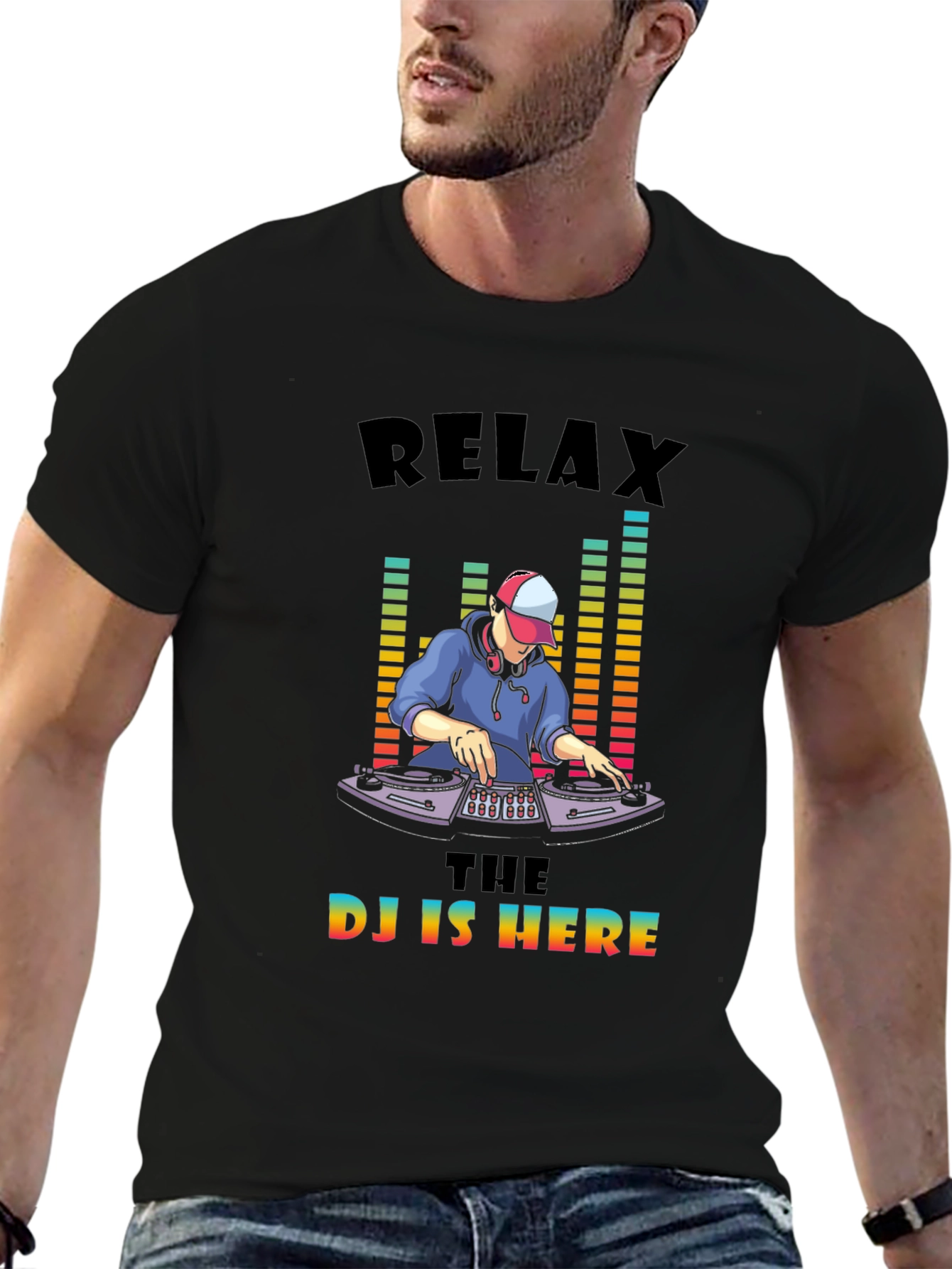 Relax The DJ is Here Graphic Tee