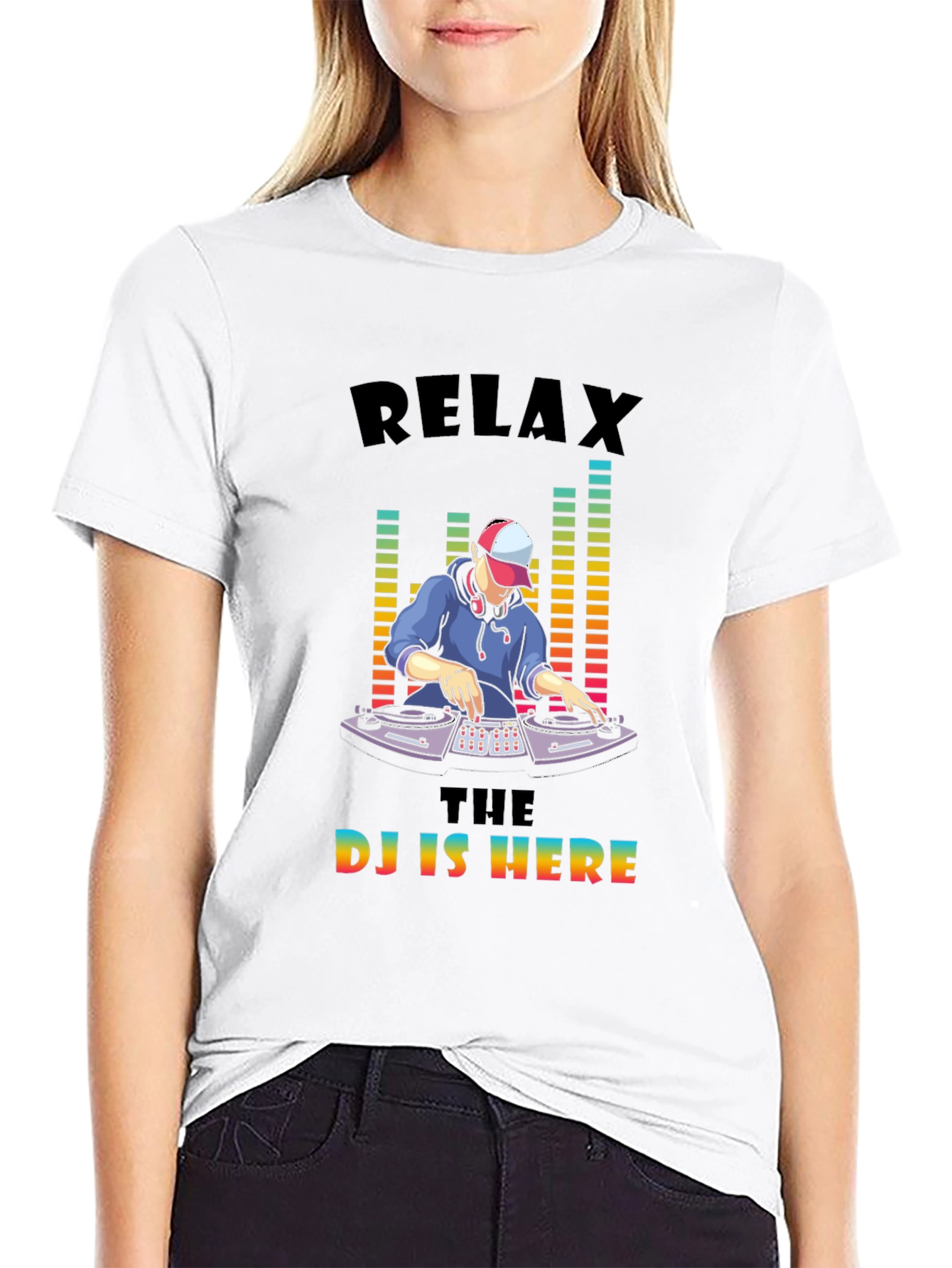 Relax The DJ is Here Graphic Tee