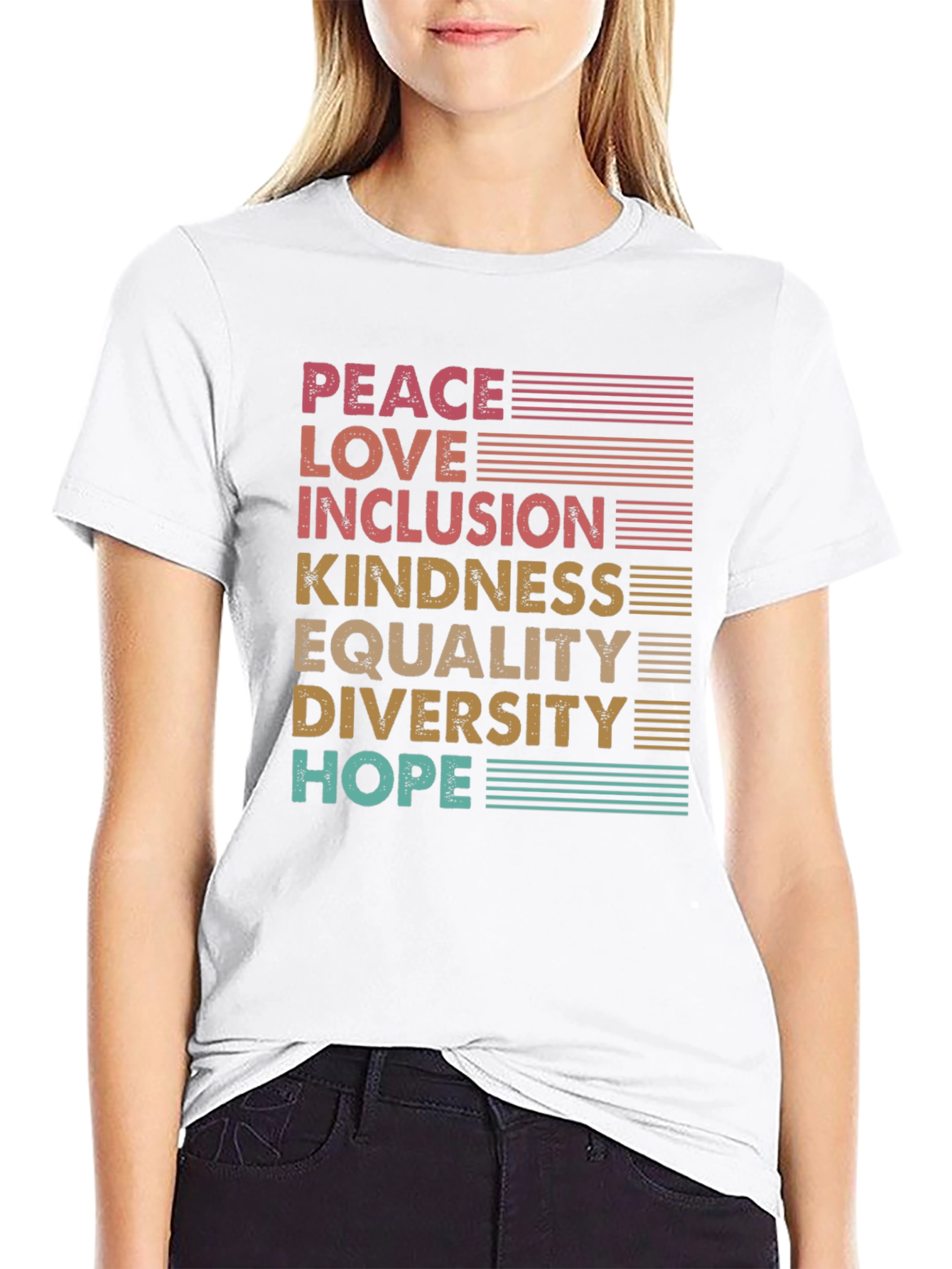 Peace Love Inclusion Equality T-Shirt