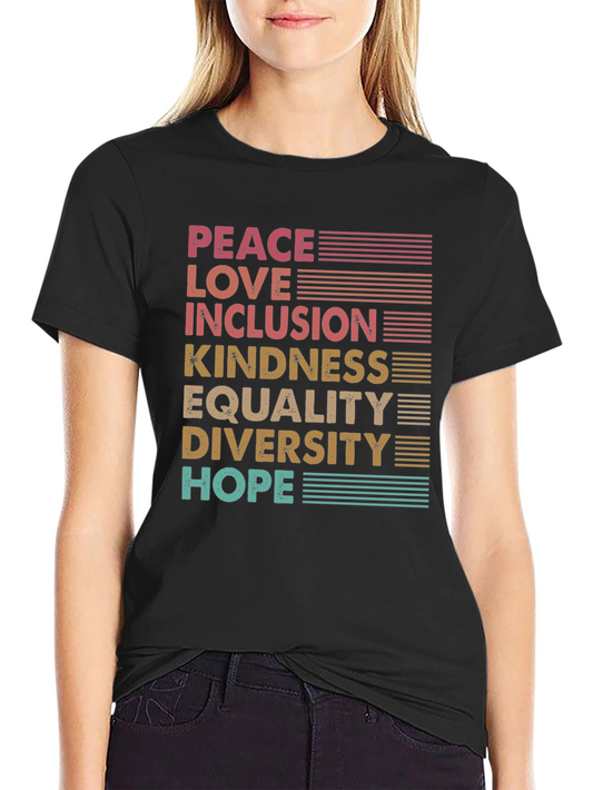 Peace Love Inclusion Equality T-Shirt