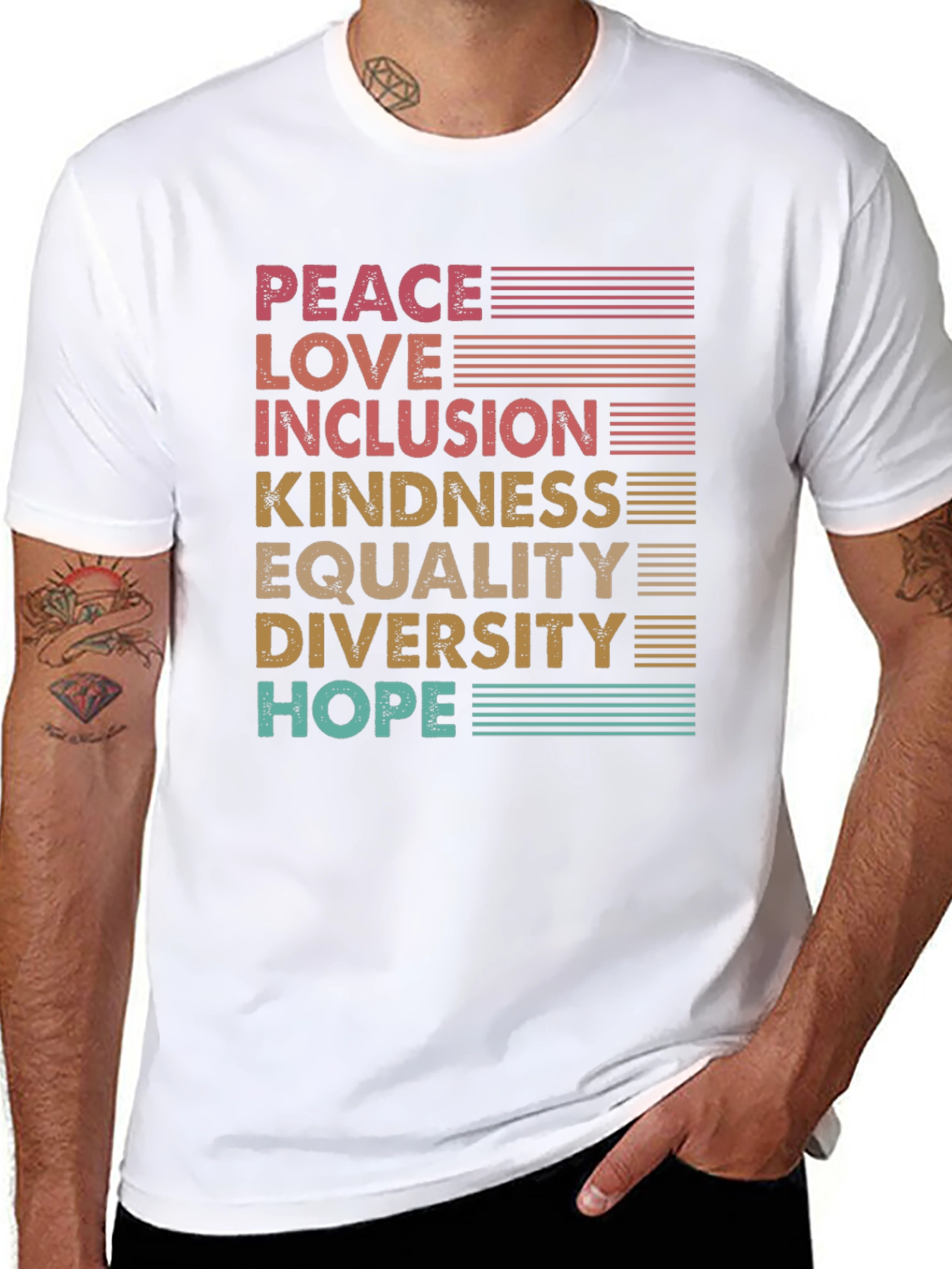 Peace Love Inclusion Equality T-Shirt