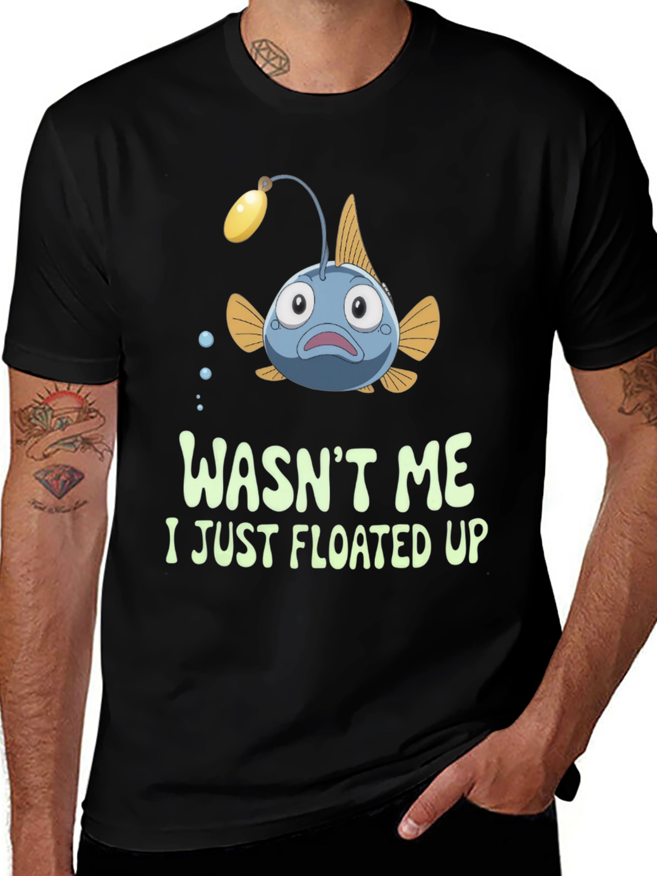 Funny Anglerfish T-Shirt - Wasnt Me