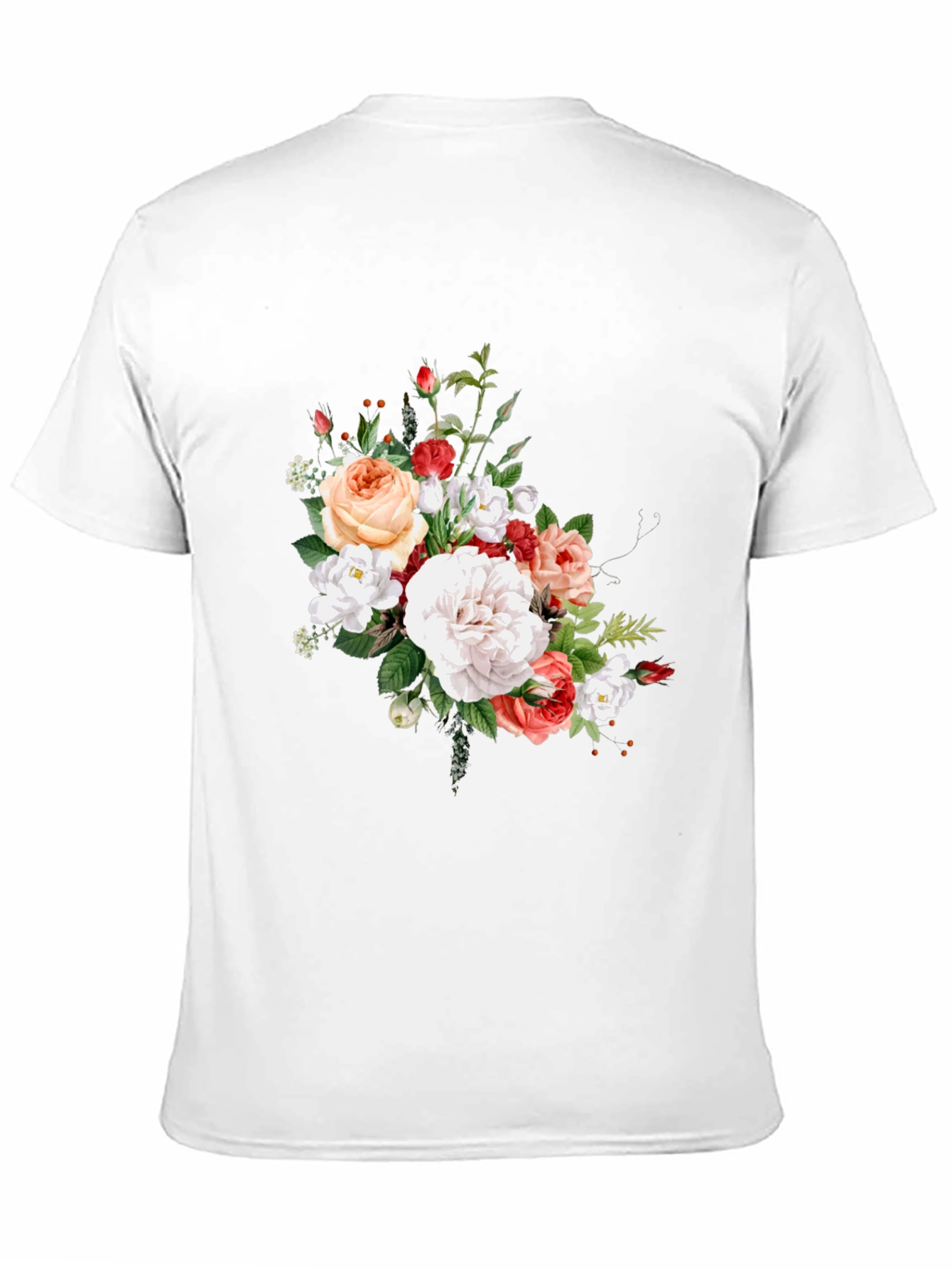 Floral Print Black T-Shirt