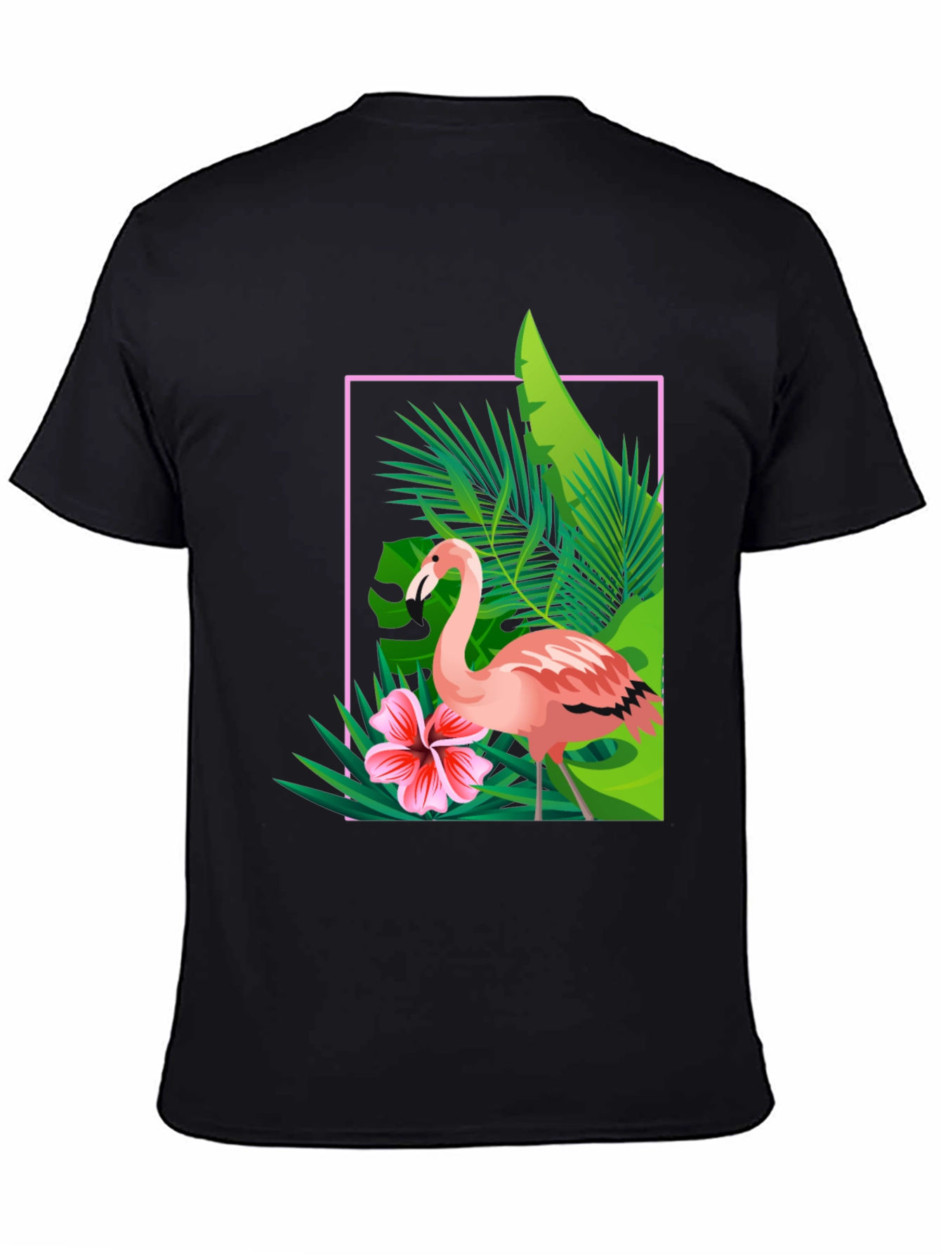 Tropical Flamingo Graphic Tee - Stylish Summer T-Shirt