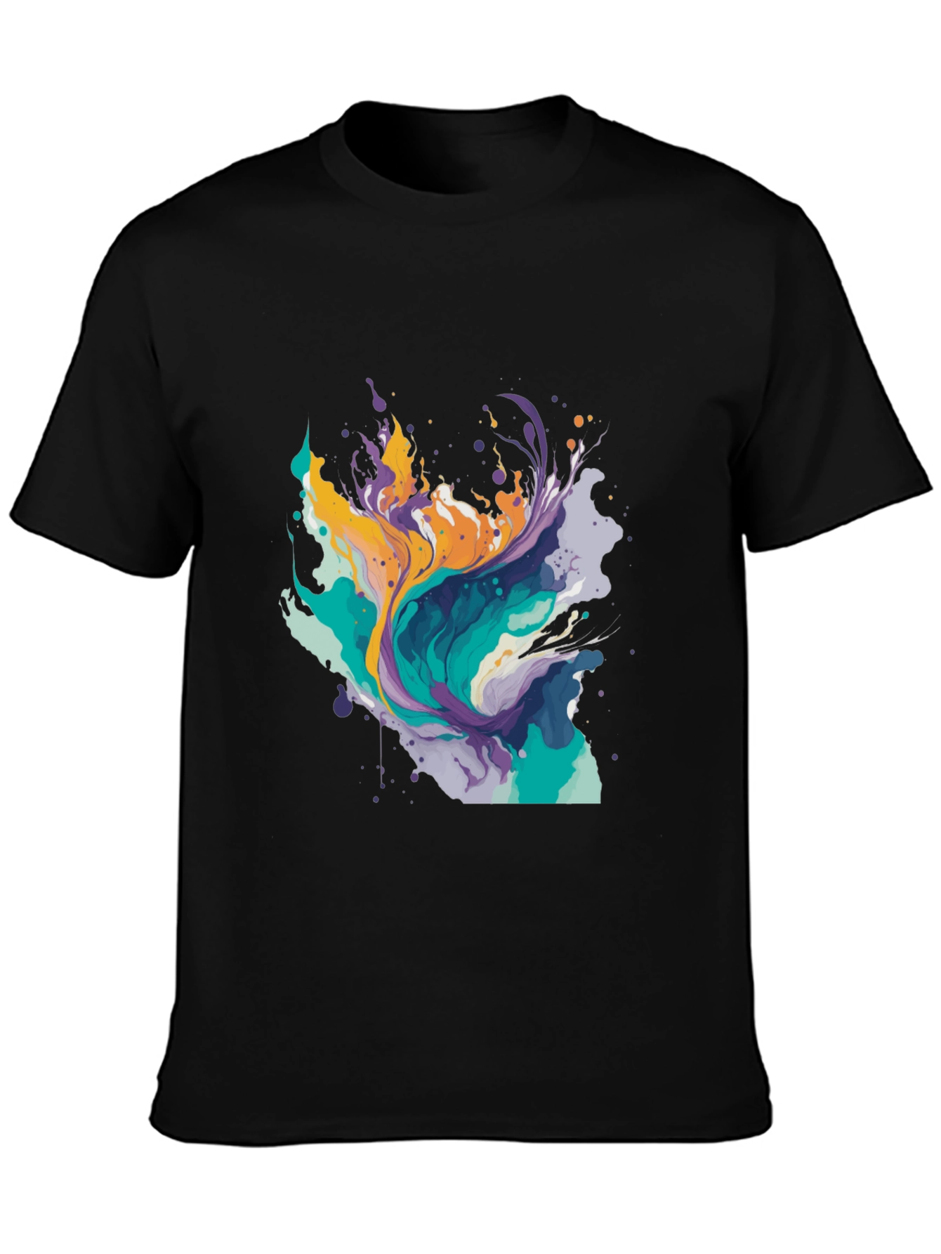 Abstract Paint Splash Tee - Modern Art T-Shirt