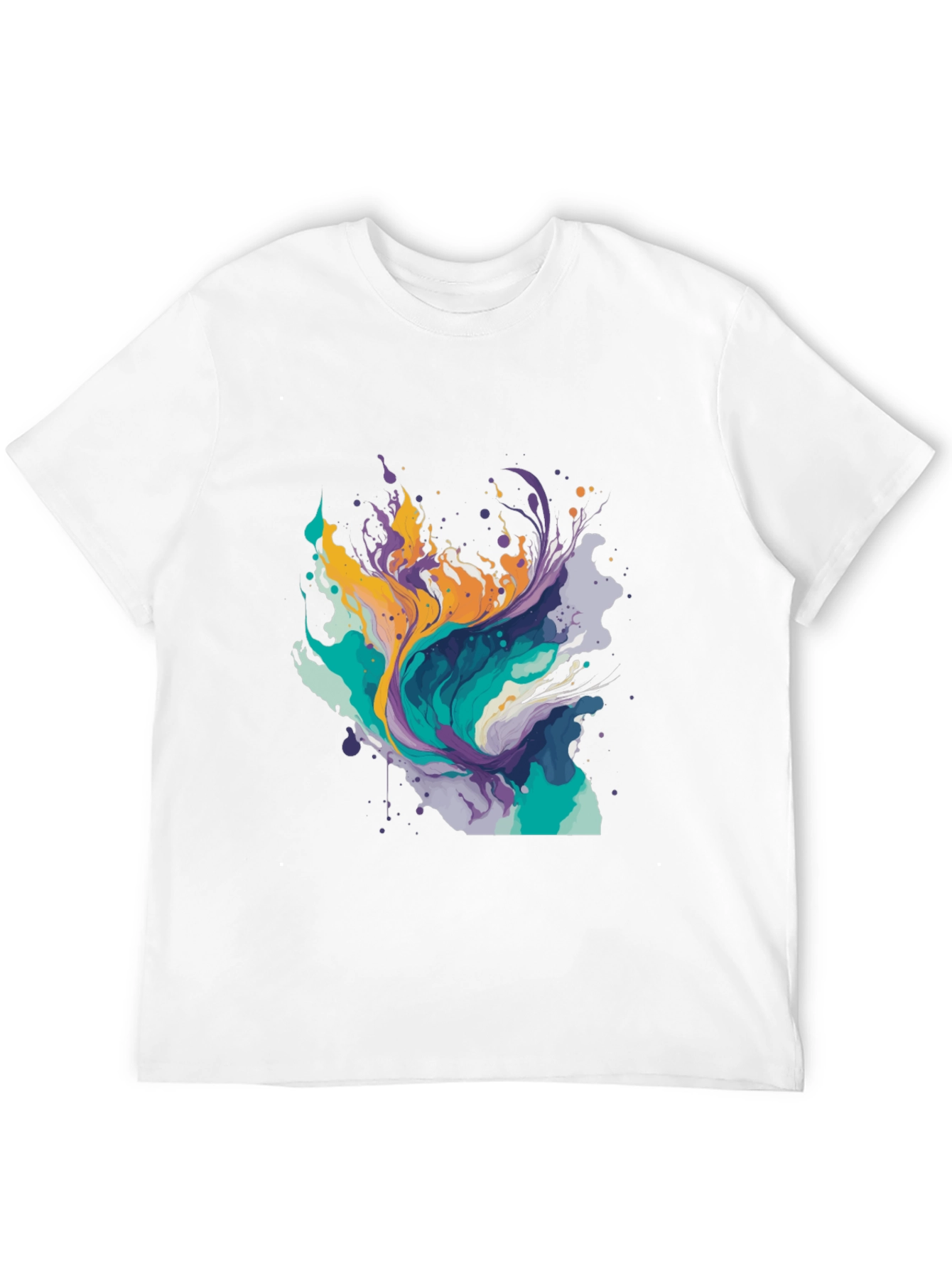 Abstract Paint Splash Tee - Modern Art T-Shirt