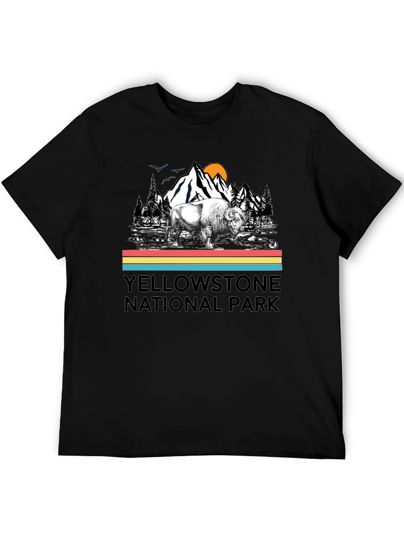 Yellowstone National Park Bison Graphic T-Shirt