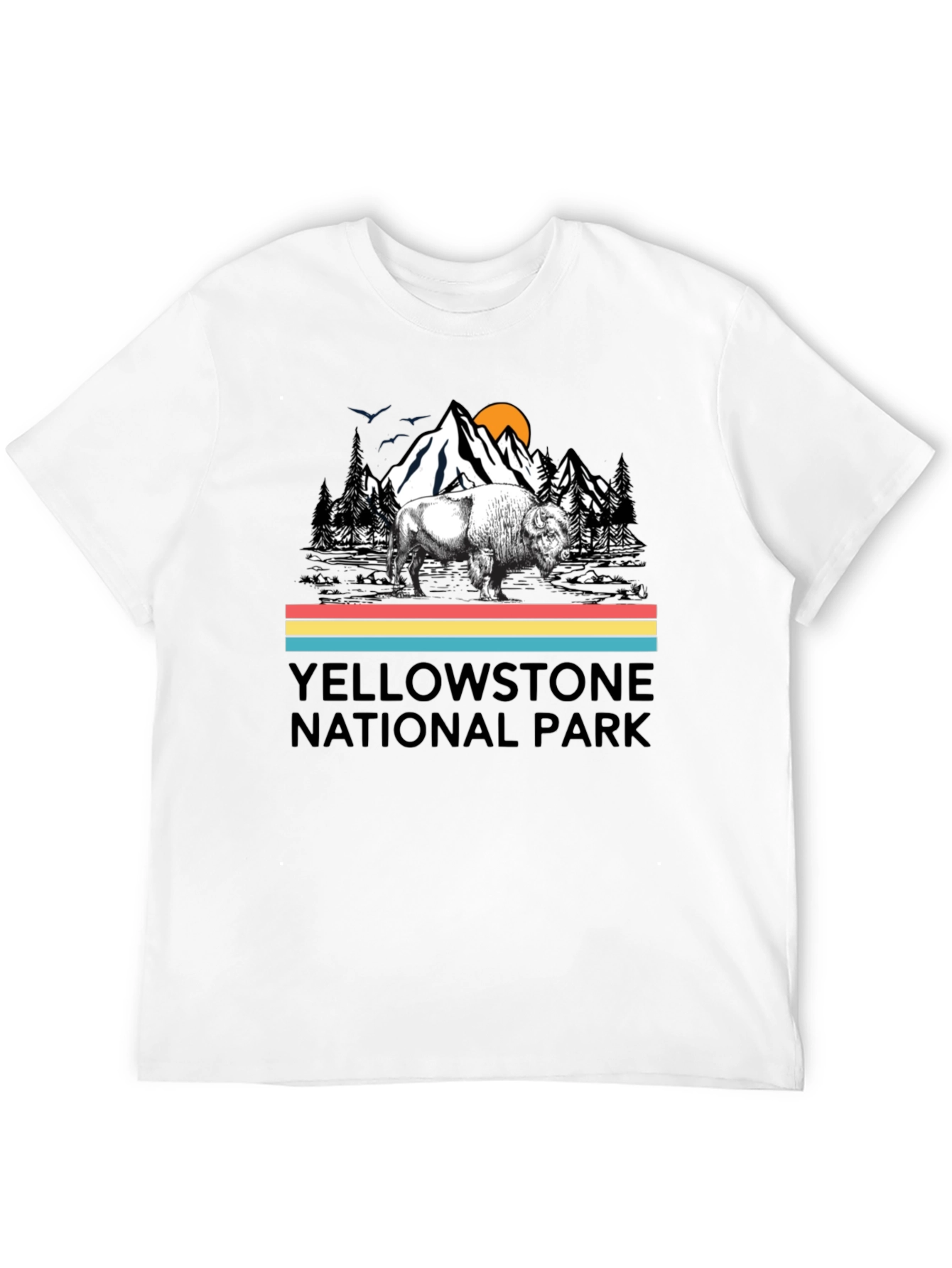 Yellowstone National Park Bison Graphic T-Shirt