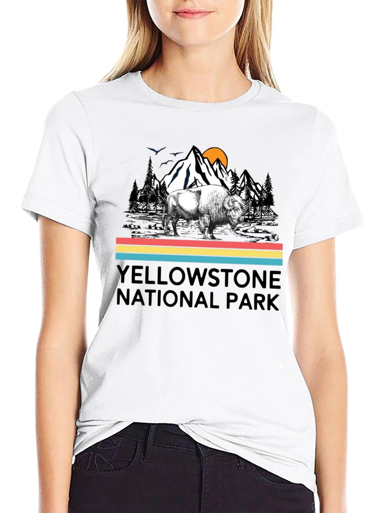Yellowstone National Park Bison Graphic T-Shirt