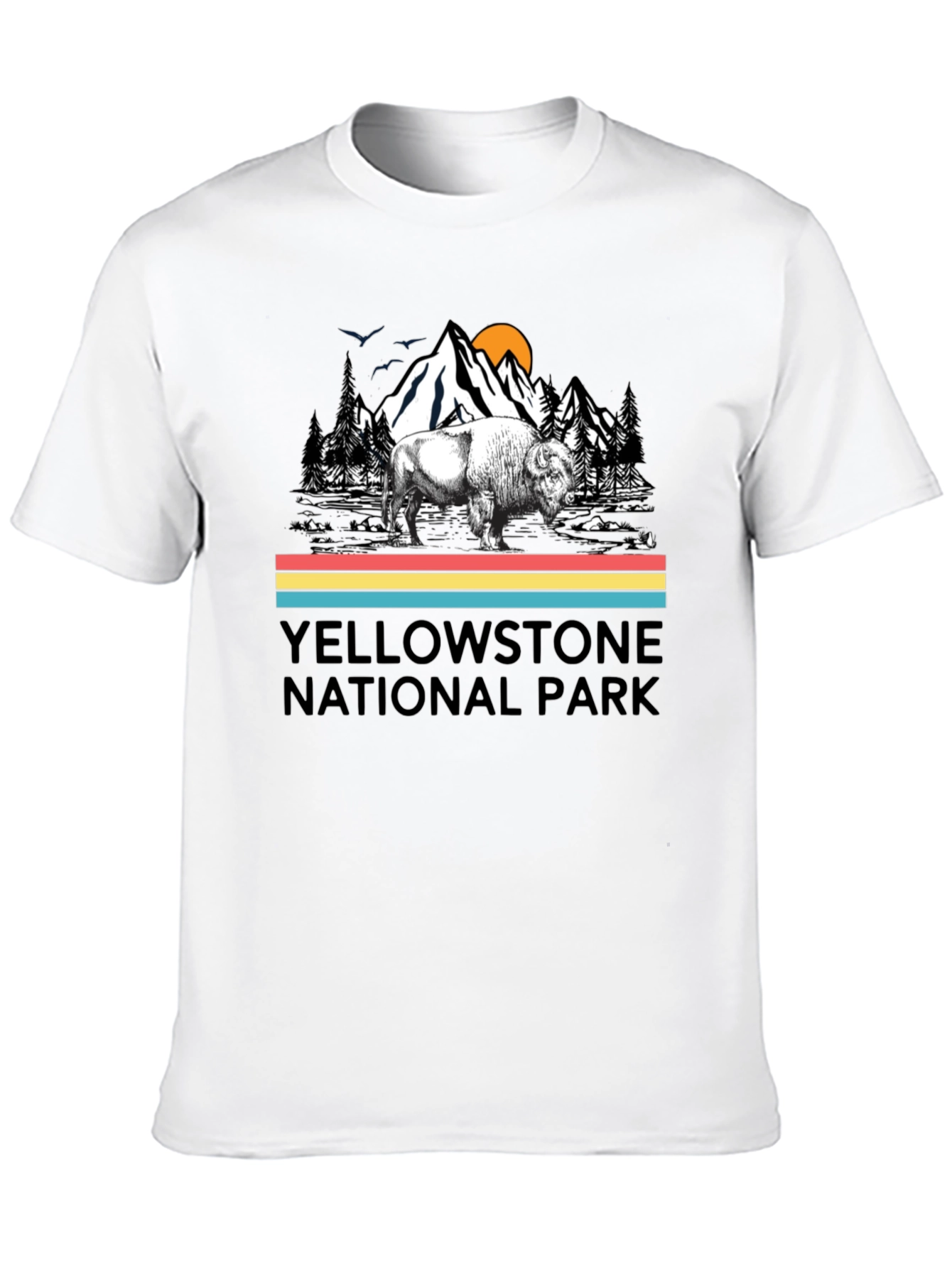Yellowstone National Park Bison Graphic T-Shirt