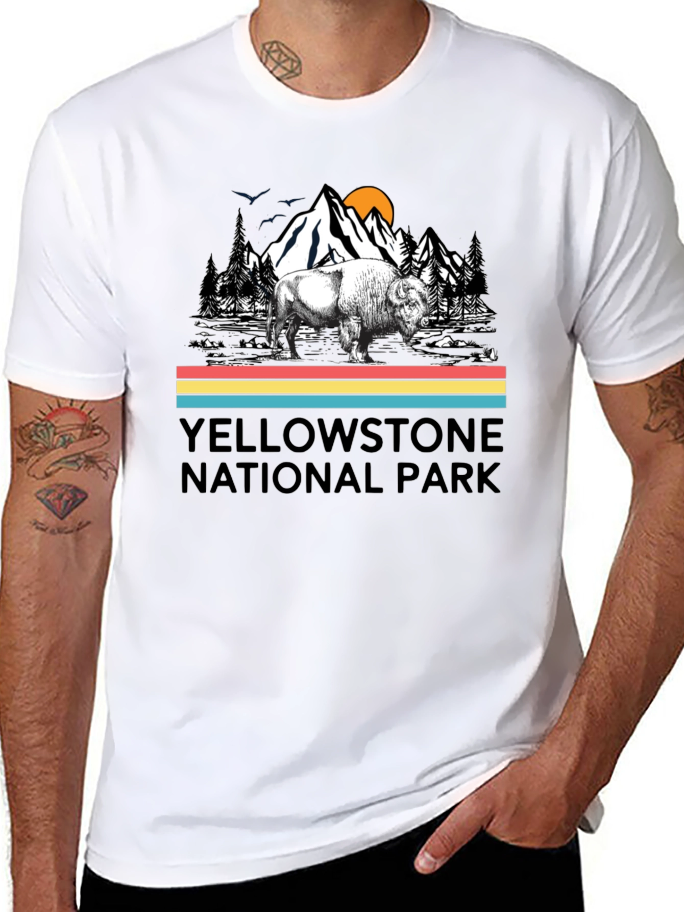 Yellowstone National Park Bison Graphic T-Shirt
