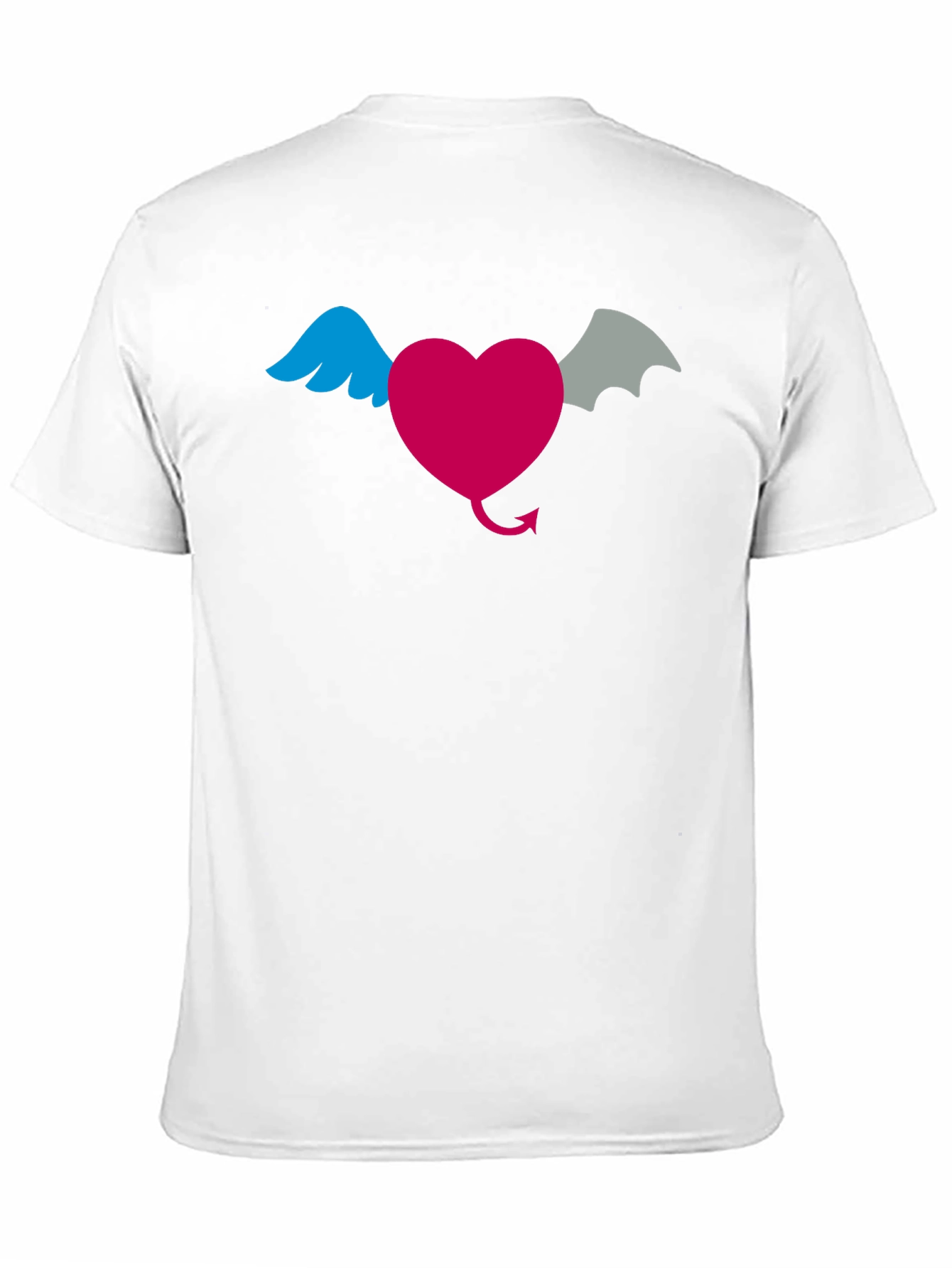 Heart With Wings & Devil Tail Graphic T-Shirt