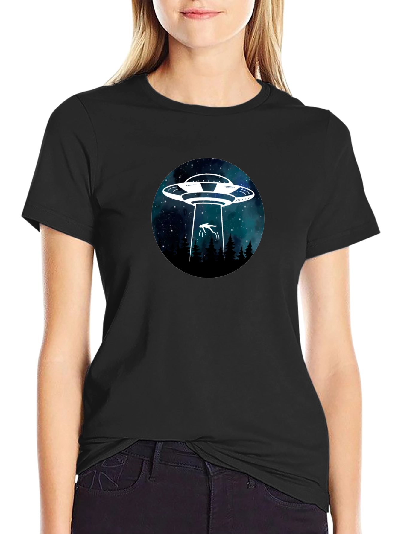 UFO Abduction T-Shirt - Sci-Fi Alien Graphic Tee