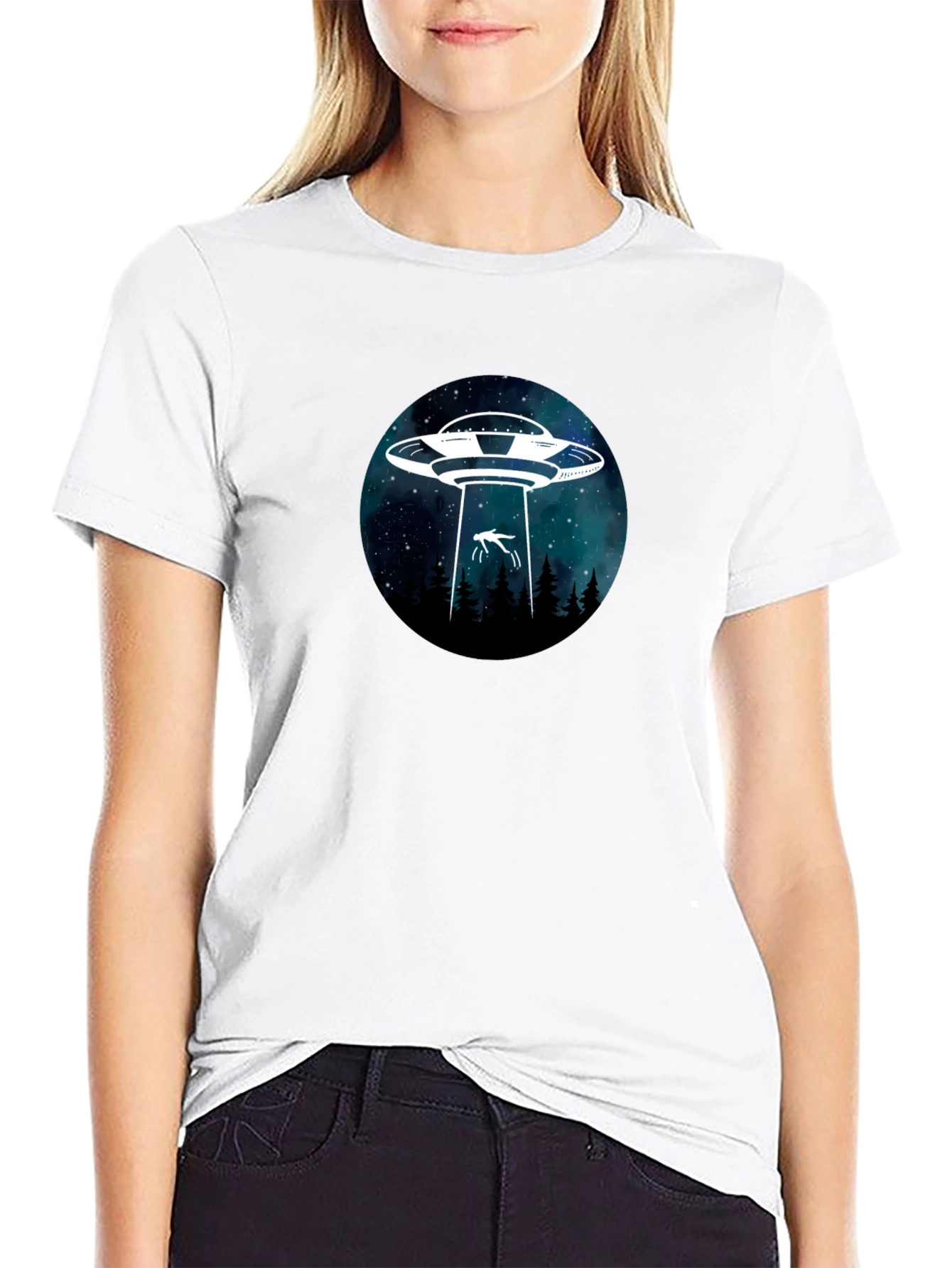 UFO Abduction T-Shirt - Sci-Fi Alien Graphic Tee
