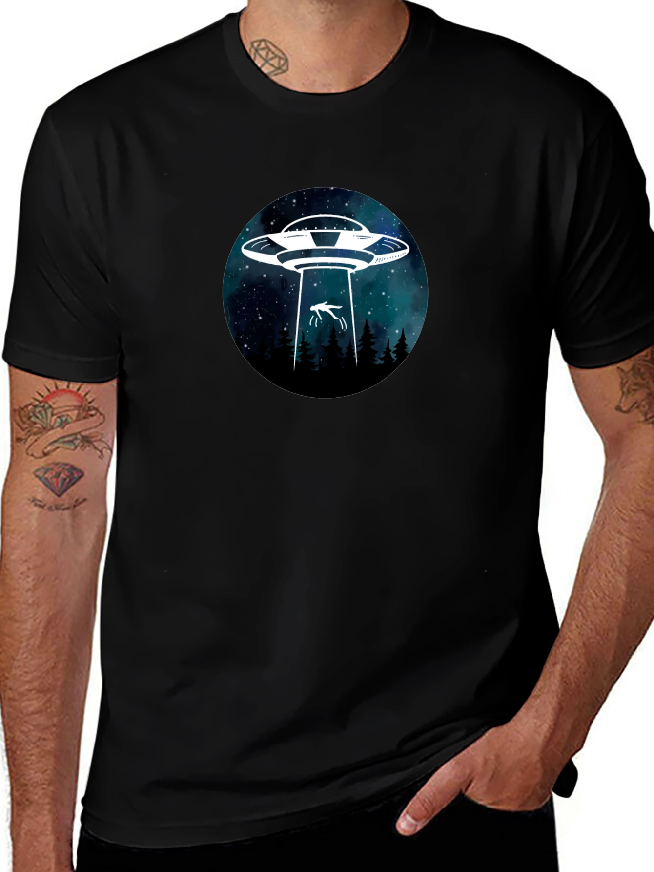 UFO Abduction T-Shirt - Sci-Fi Alien Graphic Tee