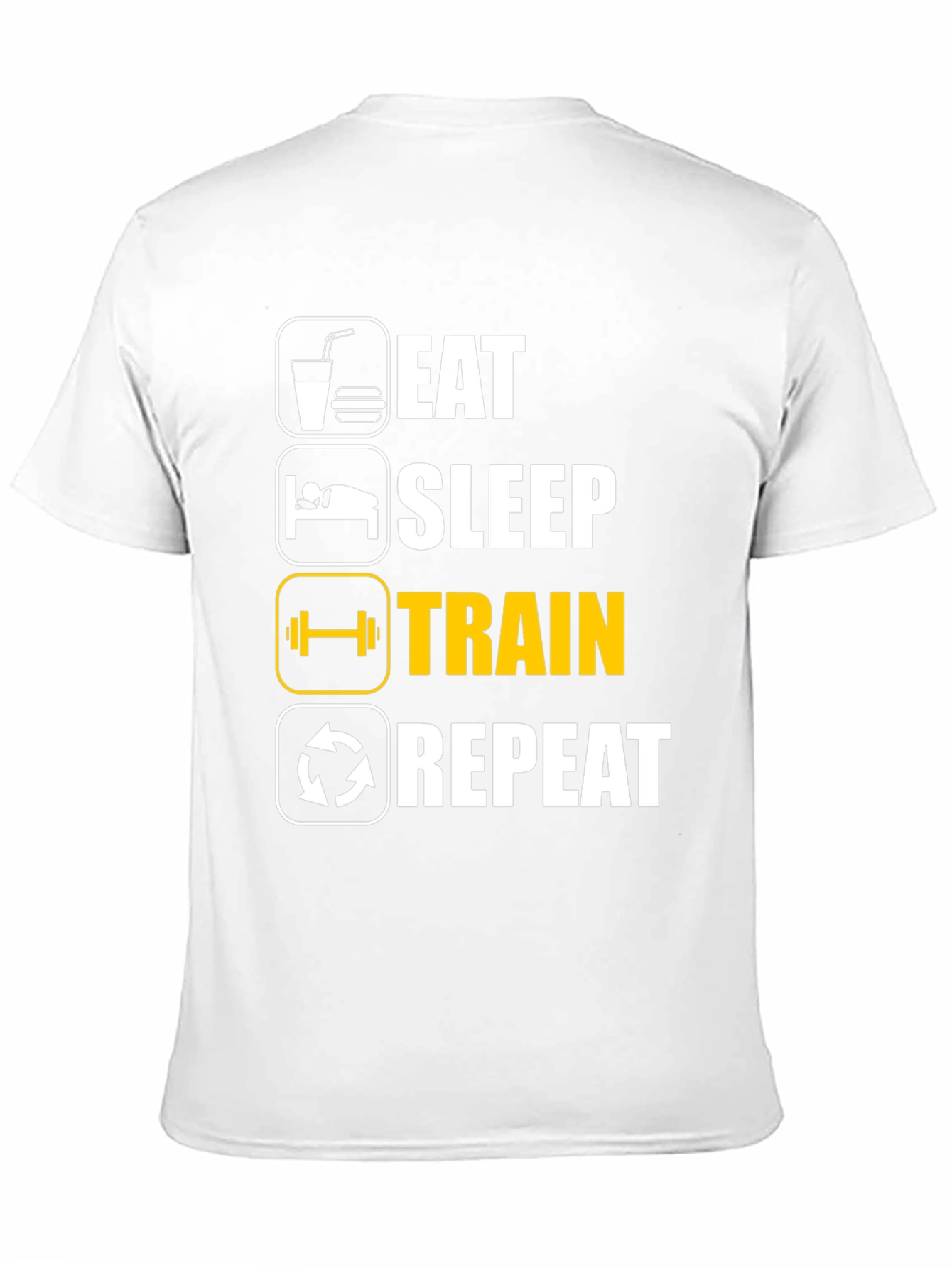 Eat Sleep Train Repeat Black T-Shirt