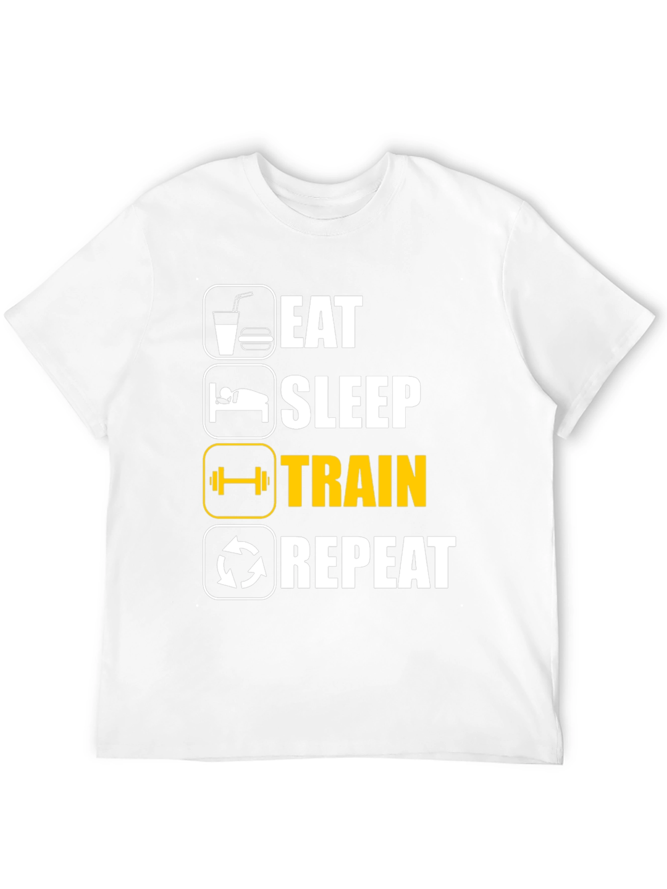 Eat Sleep Train Repeat Black T-Shirt