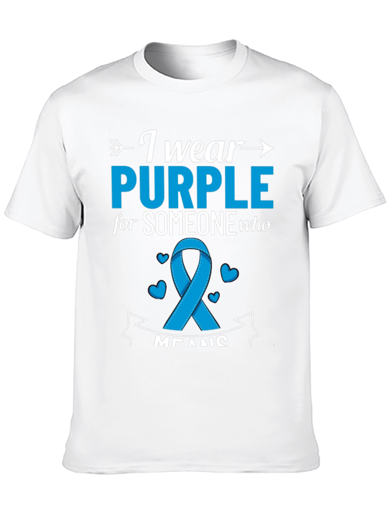 I Wear Purple T-Shirt: Awareness Ribbon Tee