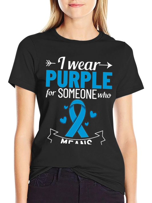 I Wear Purple T-Shirt: Awareness Ribbon Tee