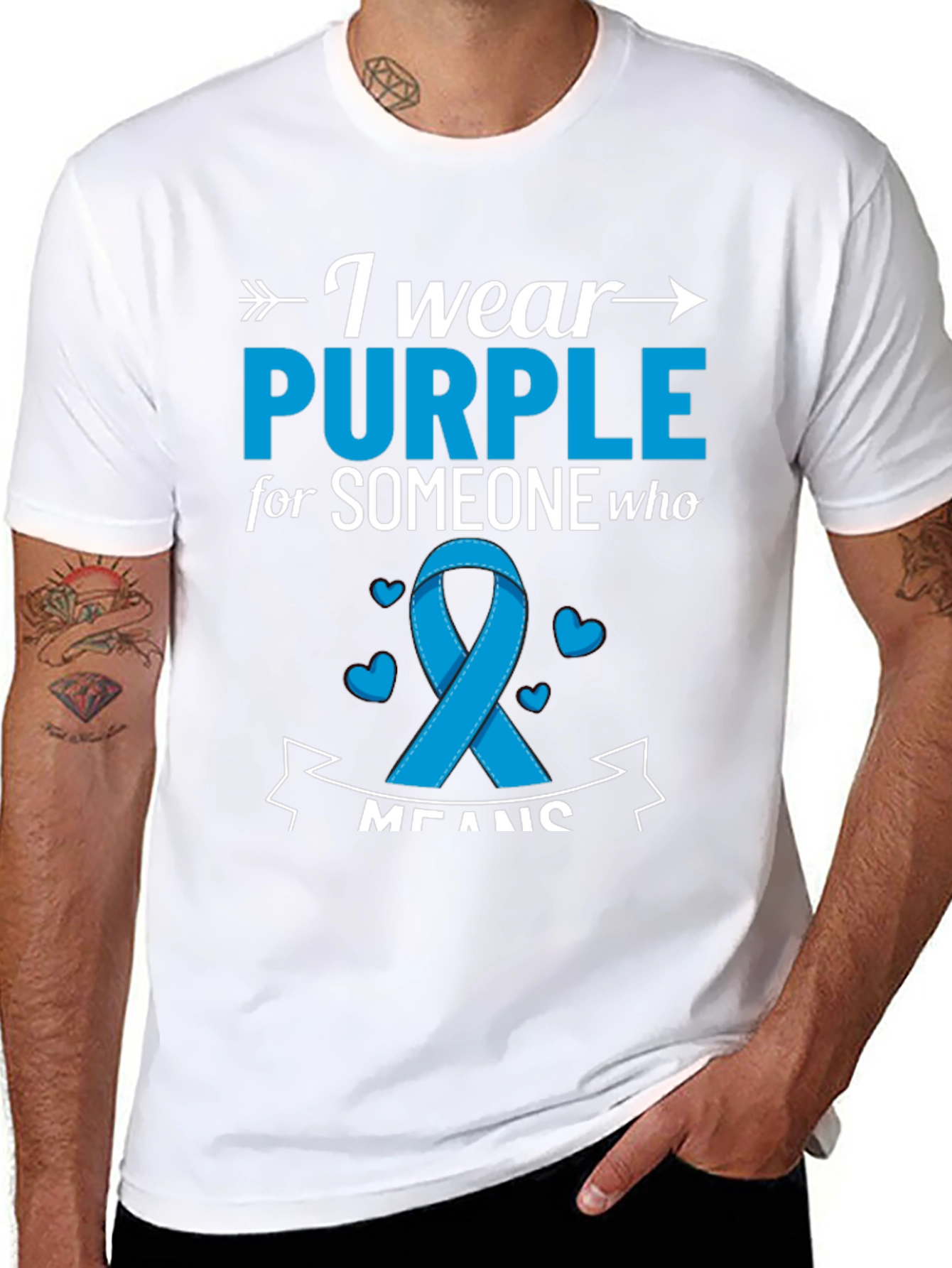 I Wear Purple T-Shirt: Awareness Ribbon Tee