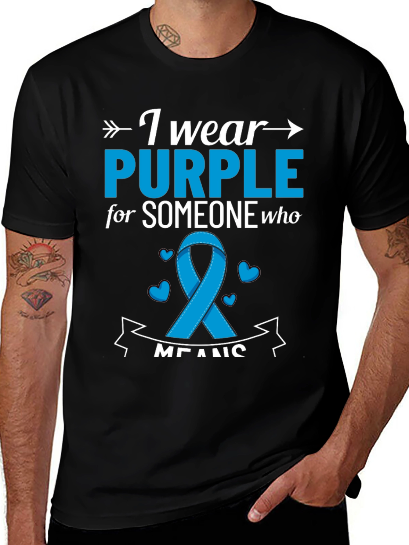 I Wear Purple T-Shirt: Awareness Ribbon Tee