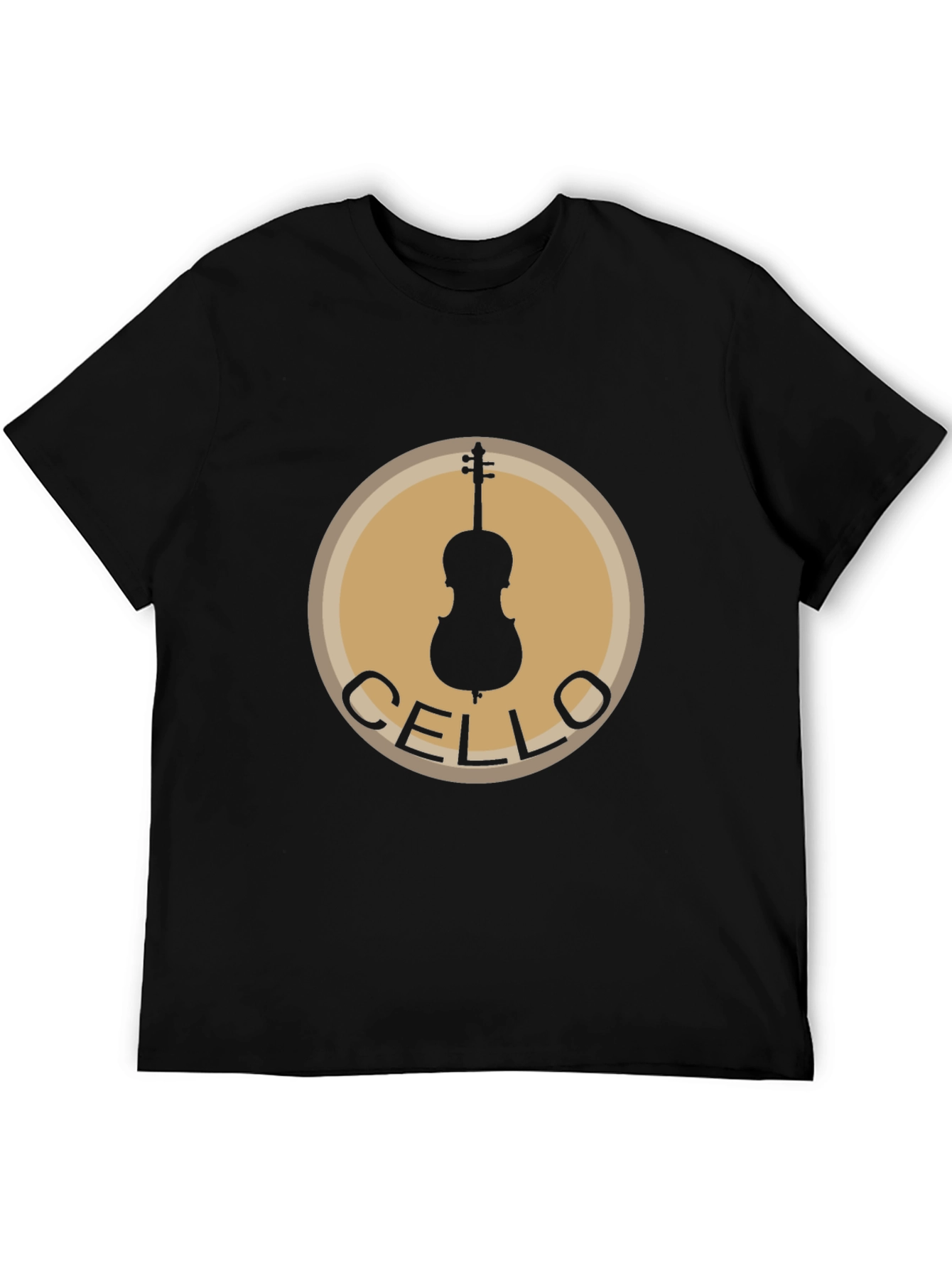 Cello Music Black T-Shirt | Instrument Graphic Tee