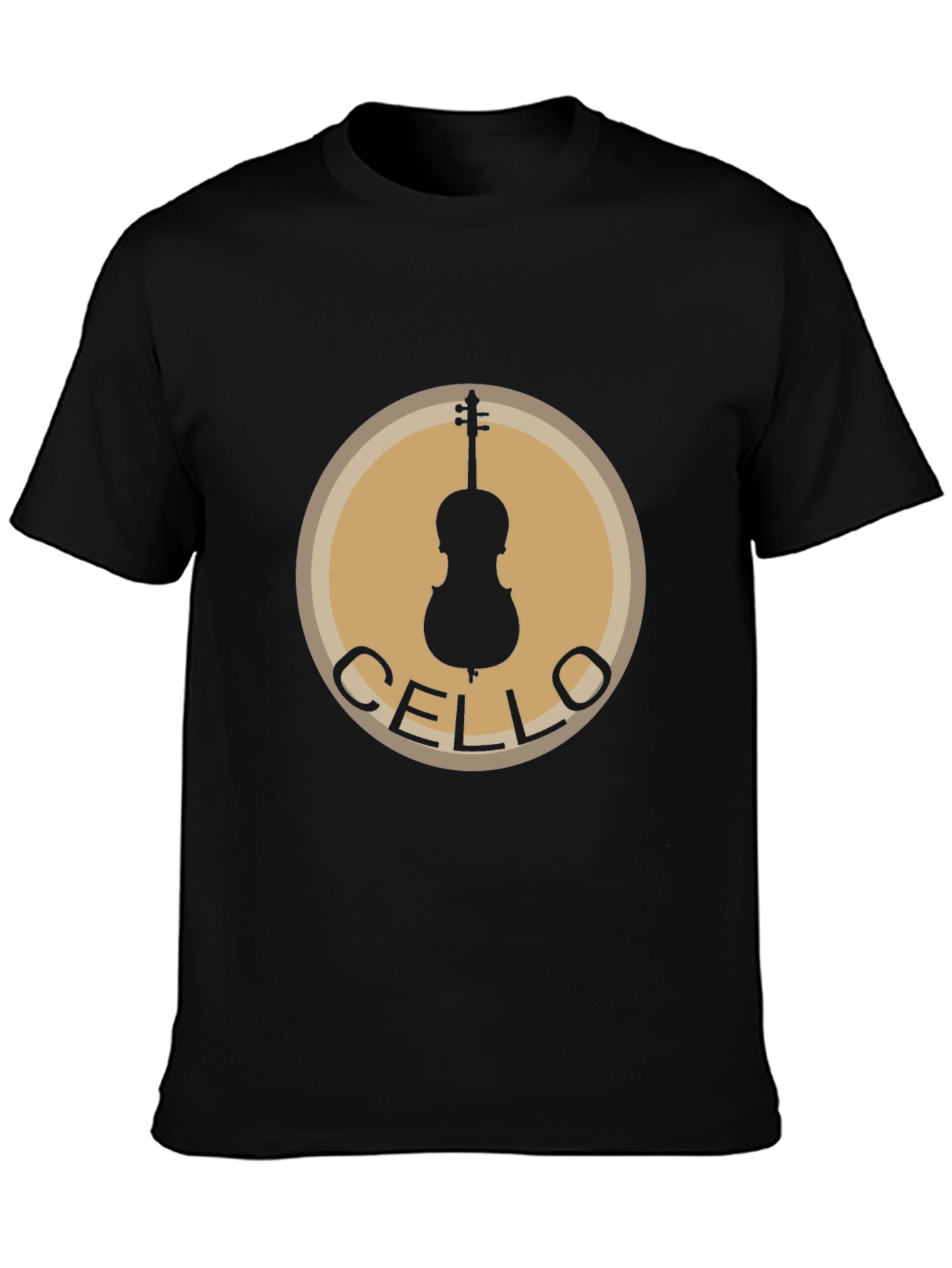 Cello Music Black T-Shirt | Instrument Graphic Tee