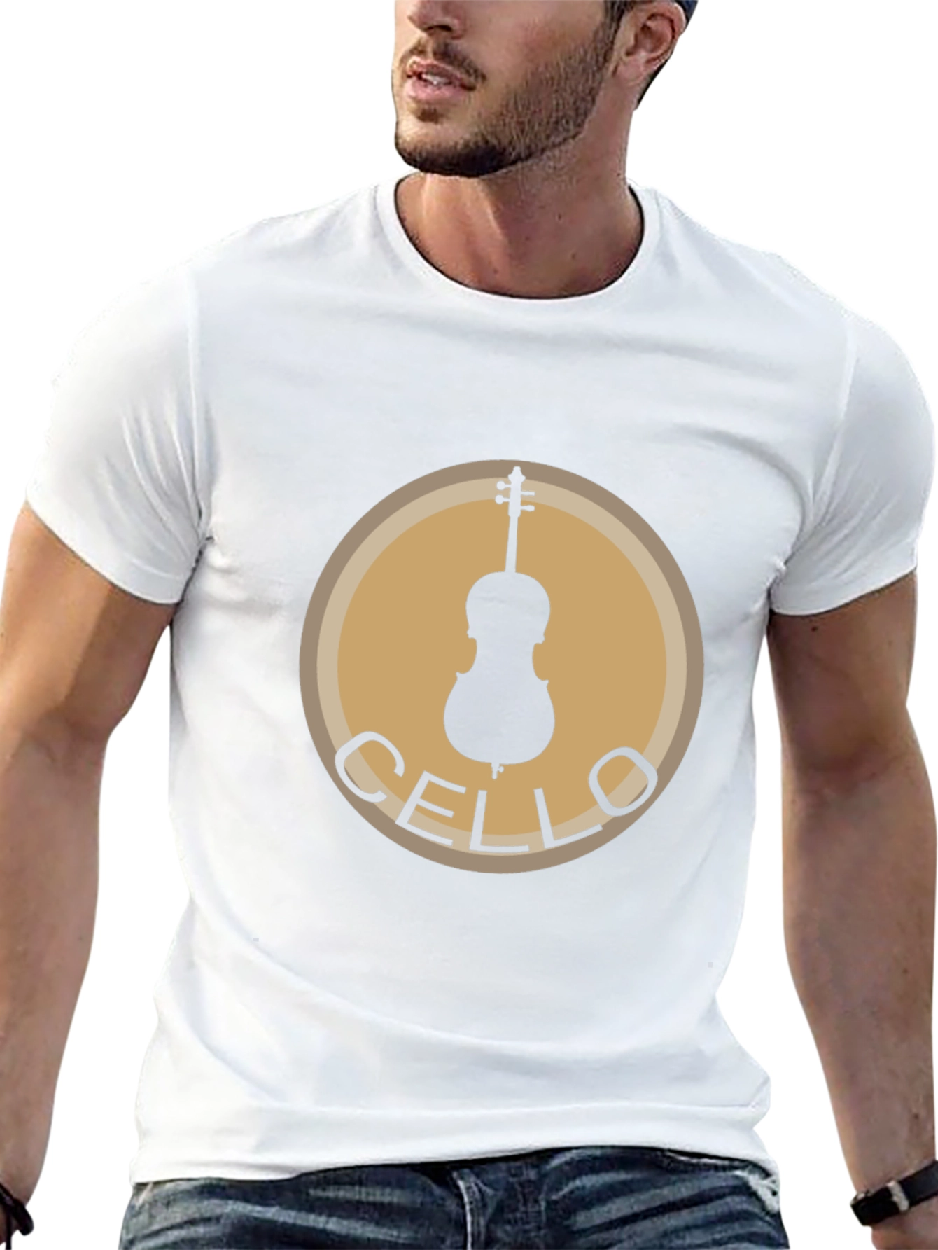 Cello Music Black T-Shirt | Instrument Graphic Tee
