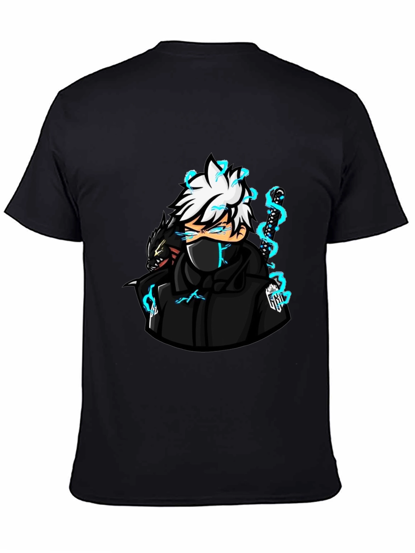 Anime Character Graphic Black T-Shirt