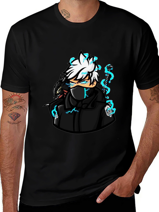 Anime Character Graphic Black T-Shirt