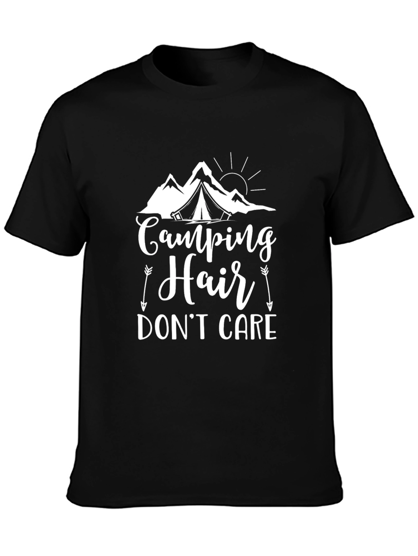 Camping Hair Dont Care Graphic Tee