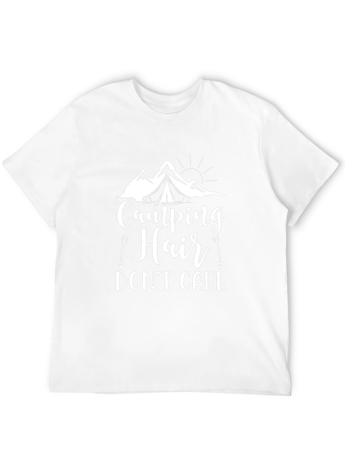 Camping Hair Dont Care Graphic Tee
