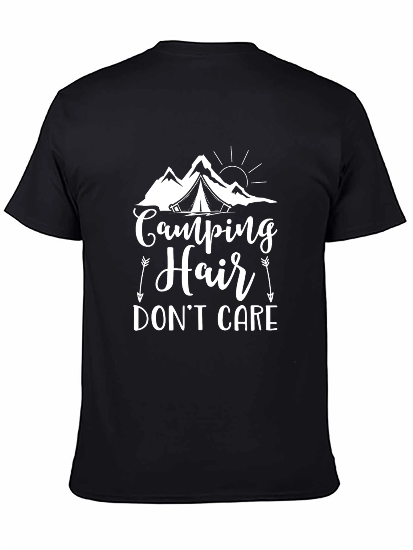 Camping Hair Dont Care Graphic Tee
