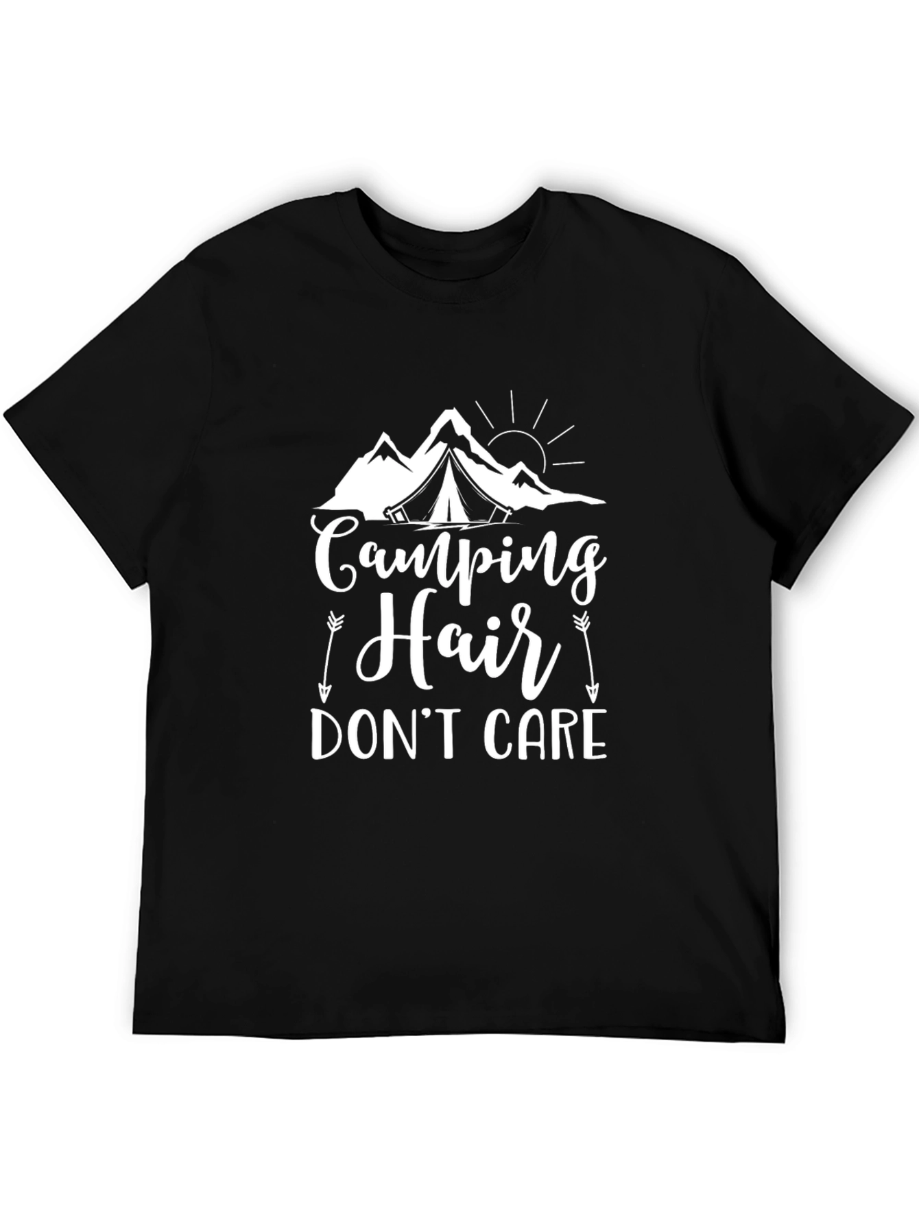 Camping Hair Dont Care Graphic Tee