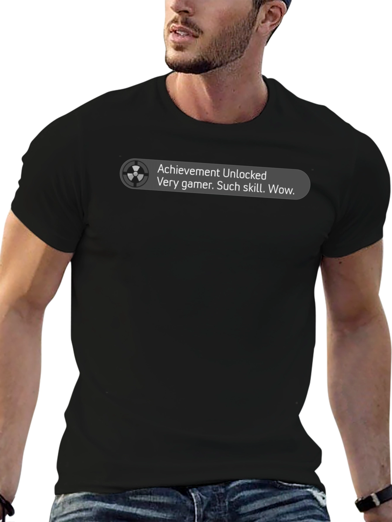 Achievement Unlocked Gamer T-Shirt - Very Gamer Such Skill