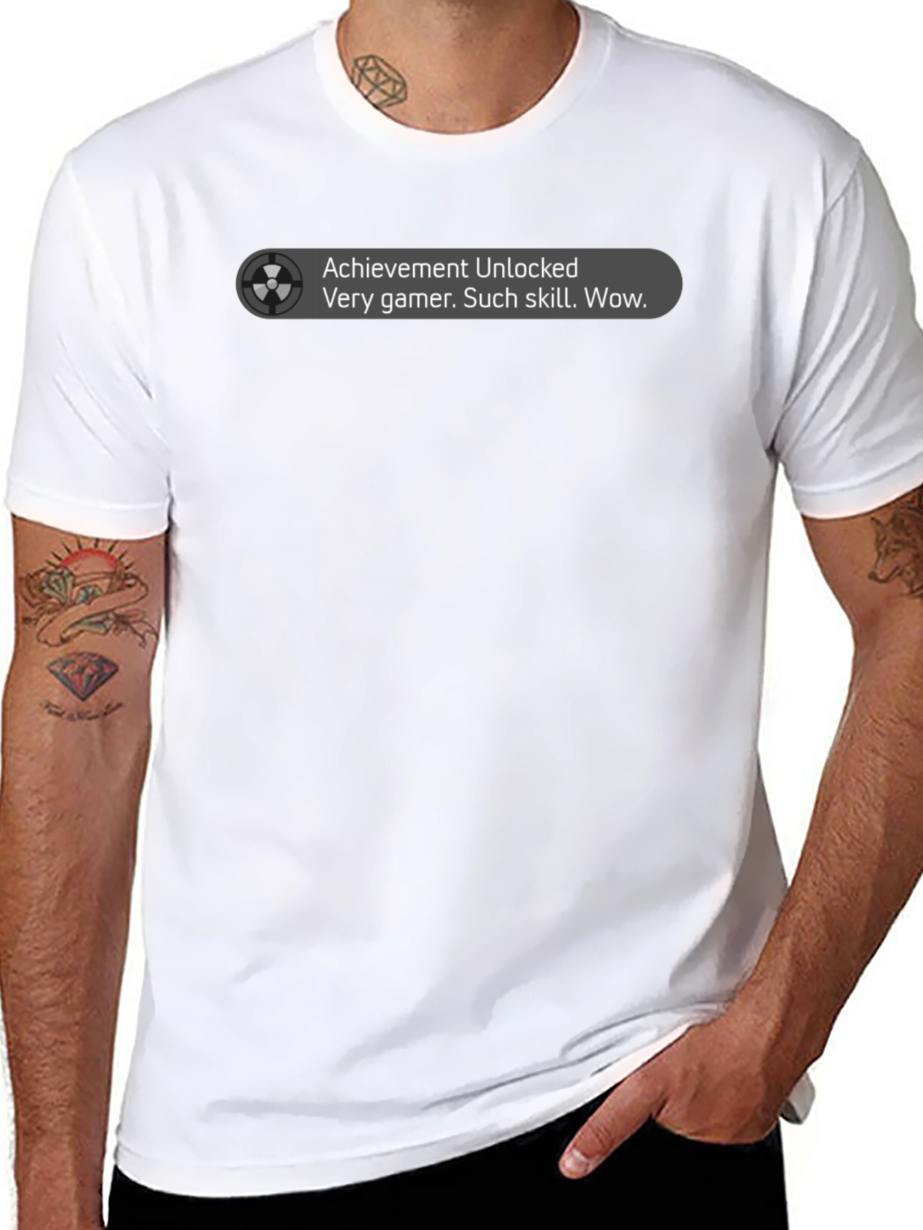 Achievement Unlocked Gamer T-Shirt - Very Gamer Such Skill