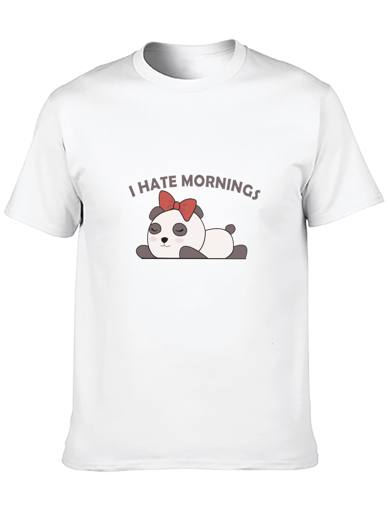 I Hate Mornings Panda Graphic T-Shirt