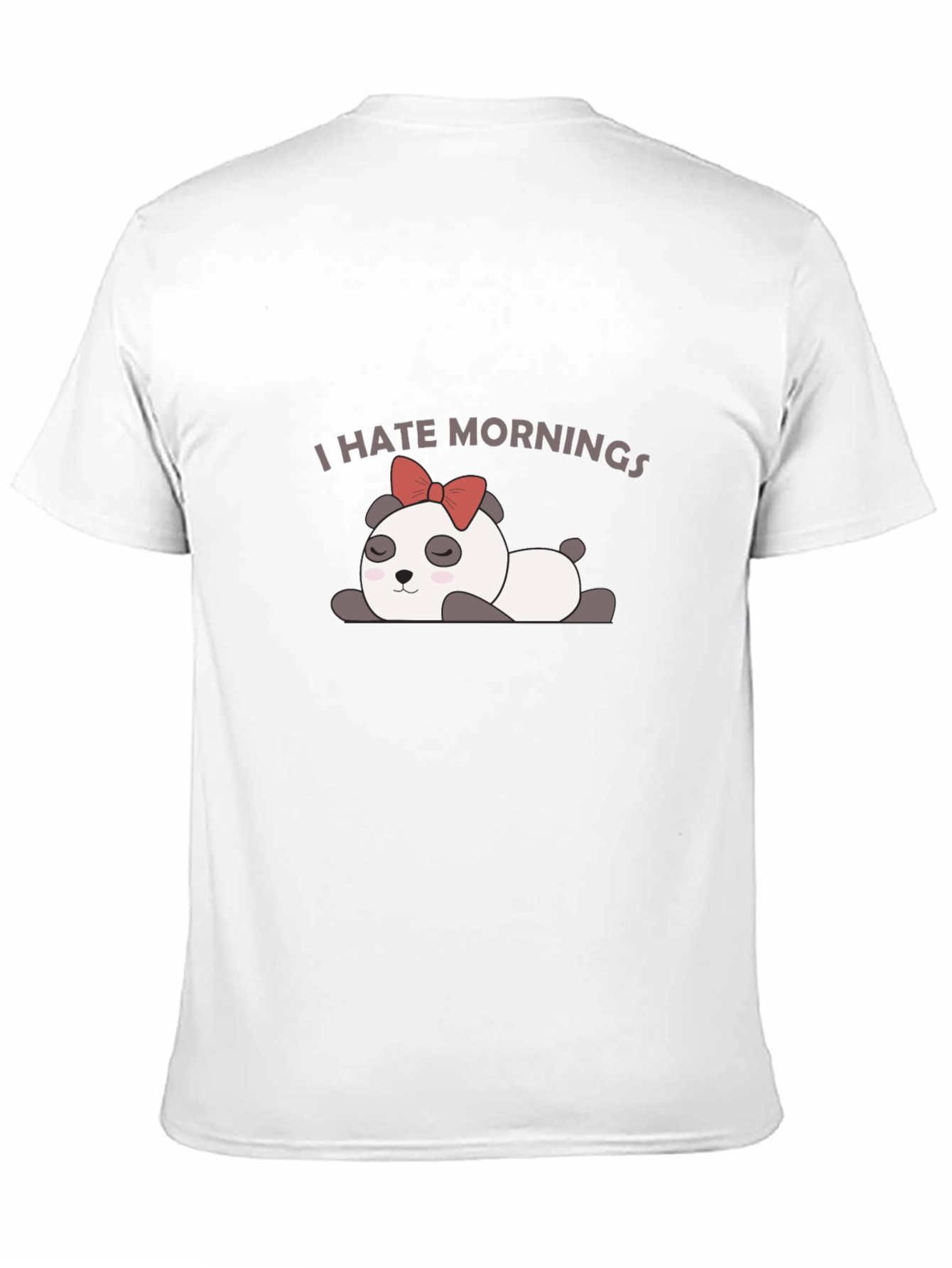 I Hate Mornings Panda Graphic T-Shirt