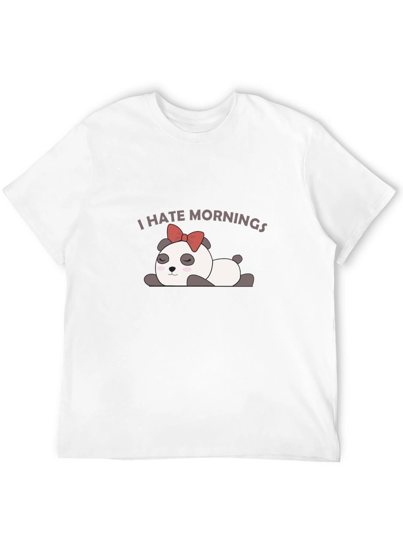 I Hate Mornings Panda Graphic T-Shirt