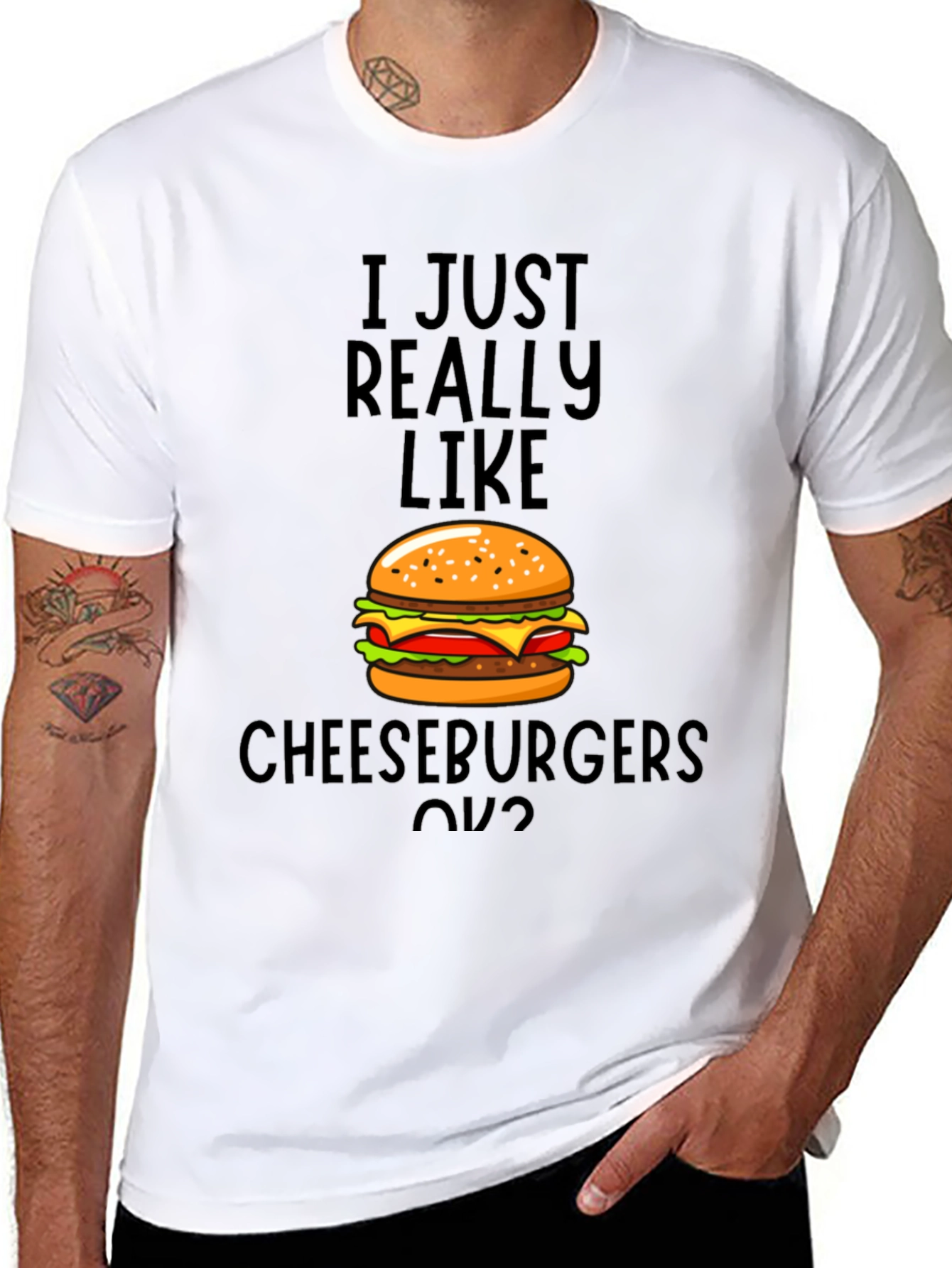 Cheeseburger Lover T-Shirt - Funny Foodie Tee