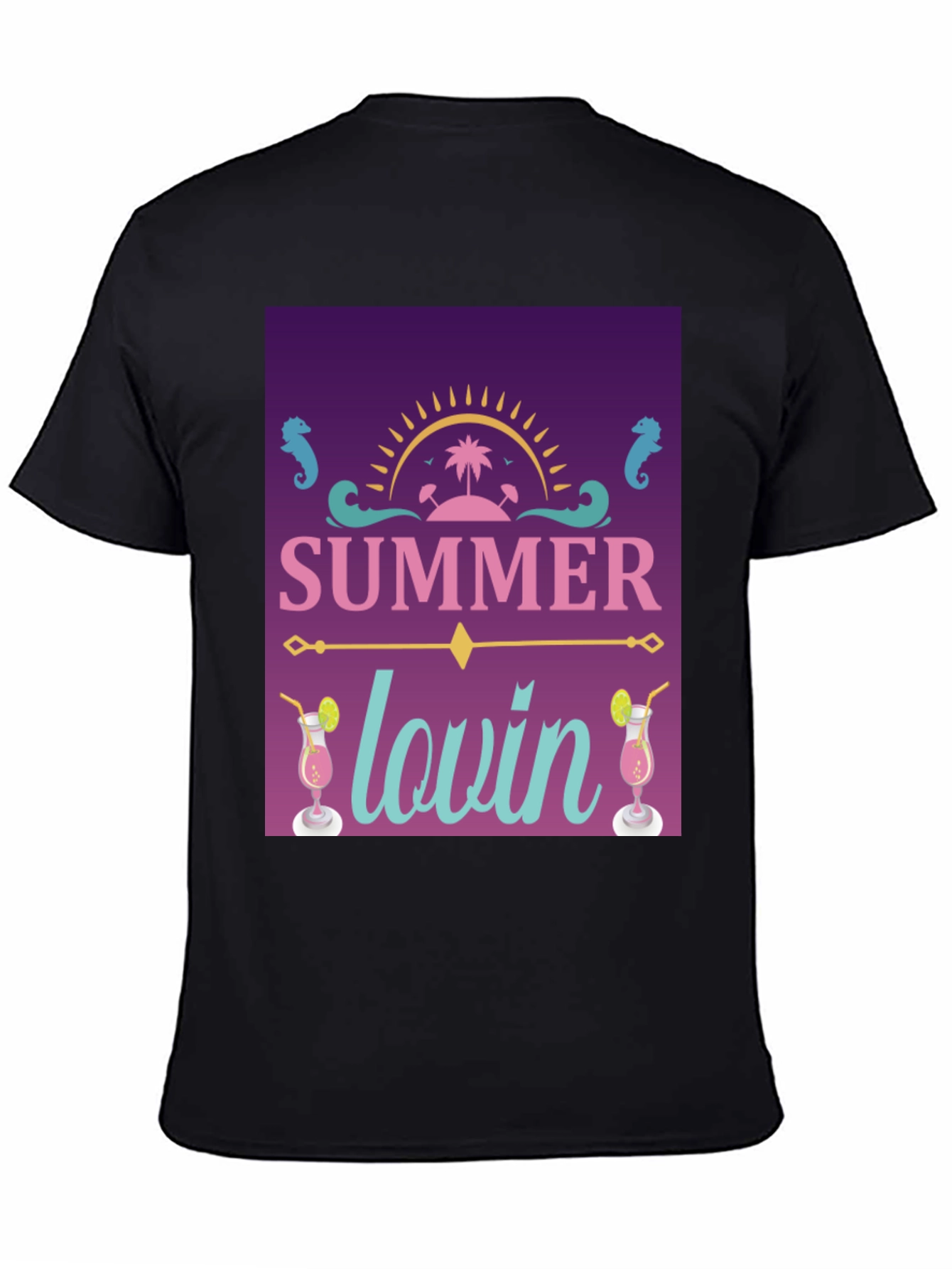 Summer Lovin Graphic T-Shirt - Black