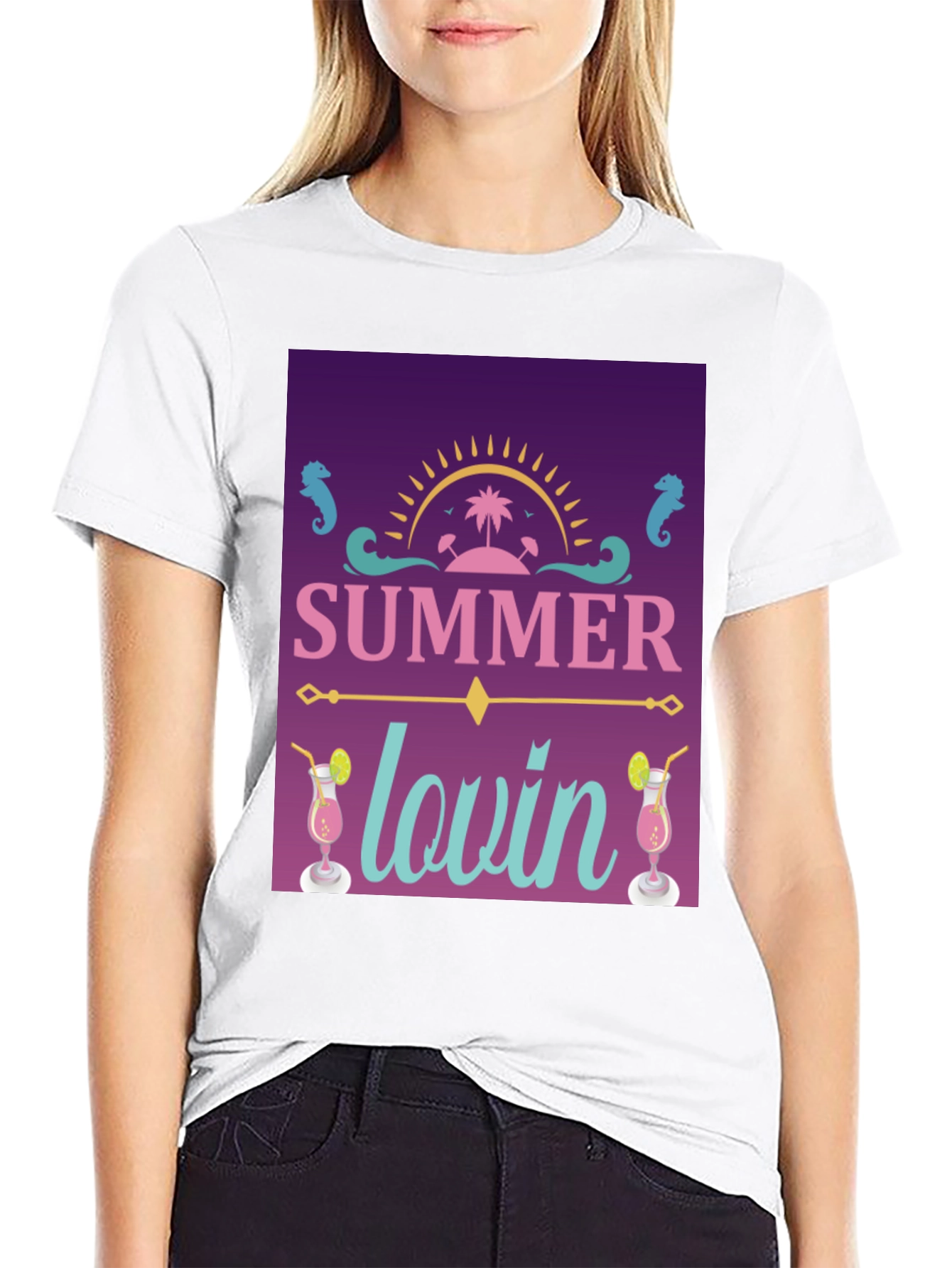 Summer Lovin Graphic T-Shirt - Black