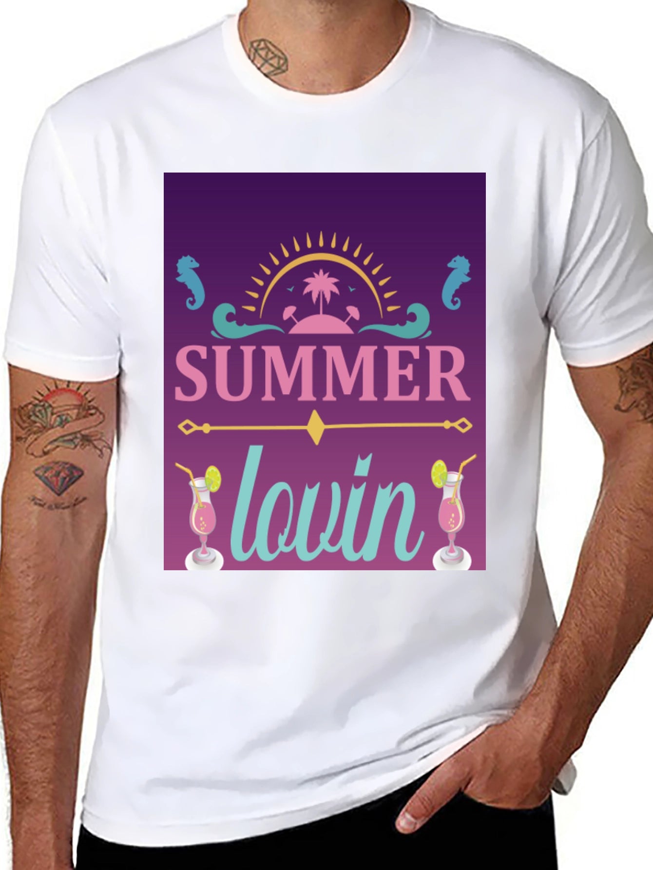 Summer Lovin Graphic T-Shirt - Black