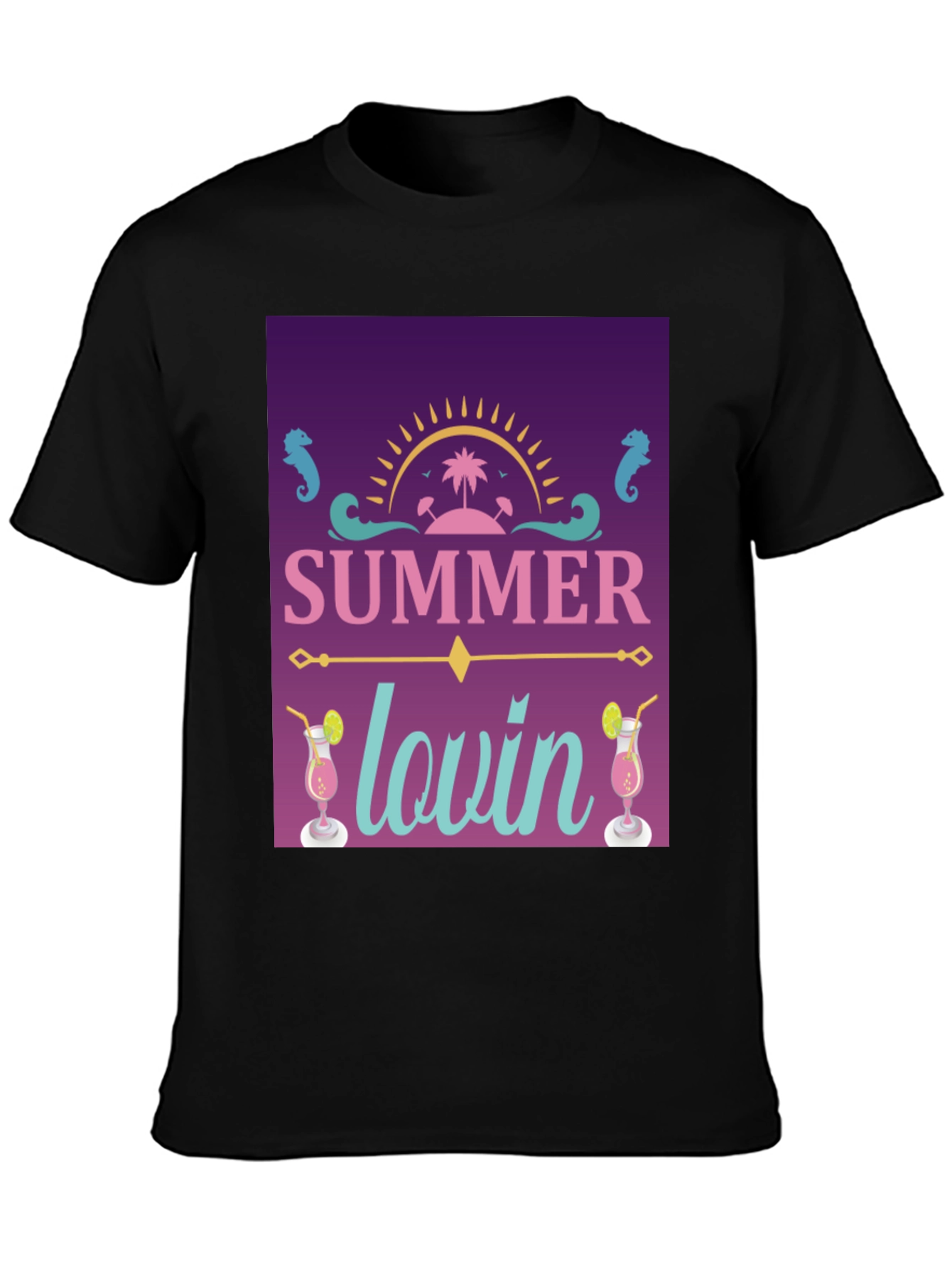 Summer Lovin Graphic T-Shirt - Black