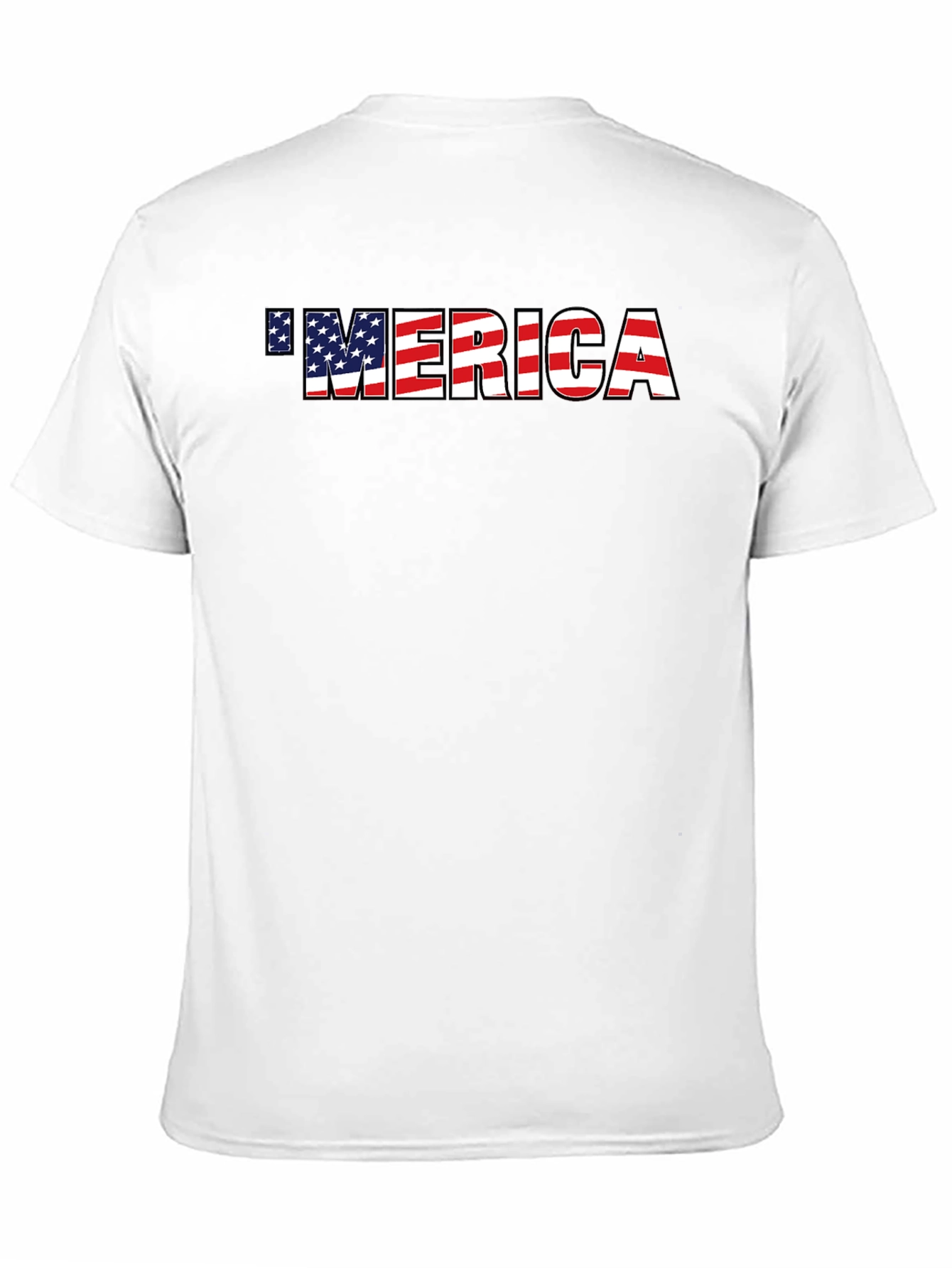Patriotic Merica Graphic Tee - American Flag Print