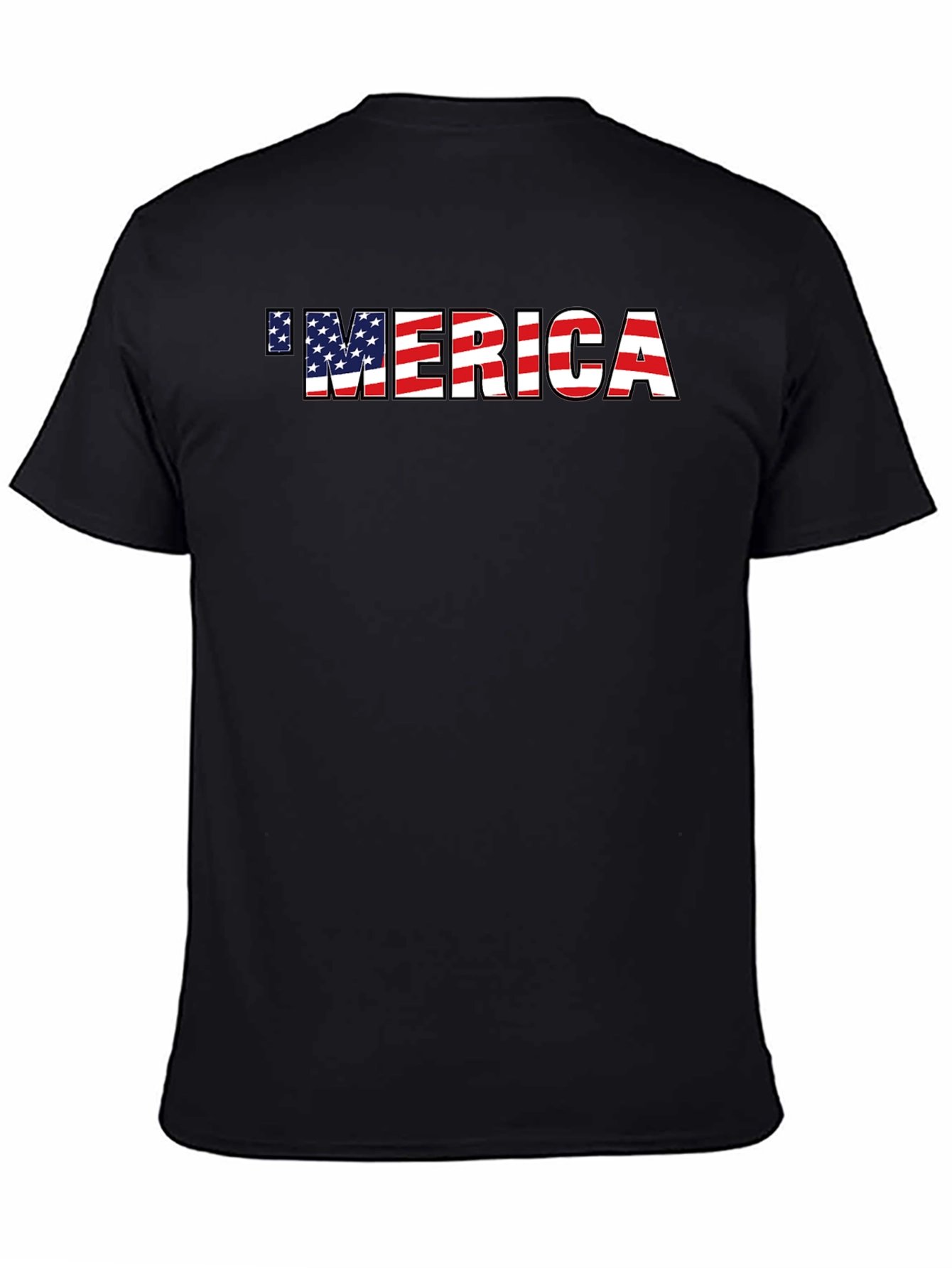 Patriotic Merica Graphic Tee - American Flag Print