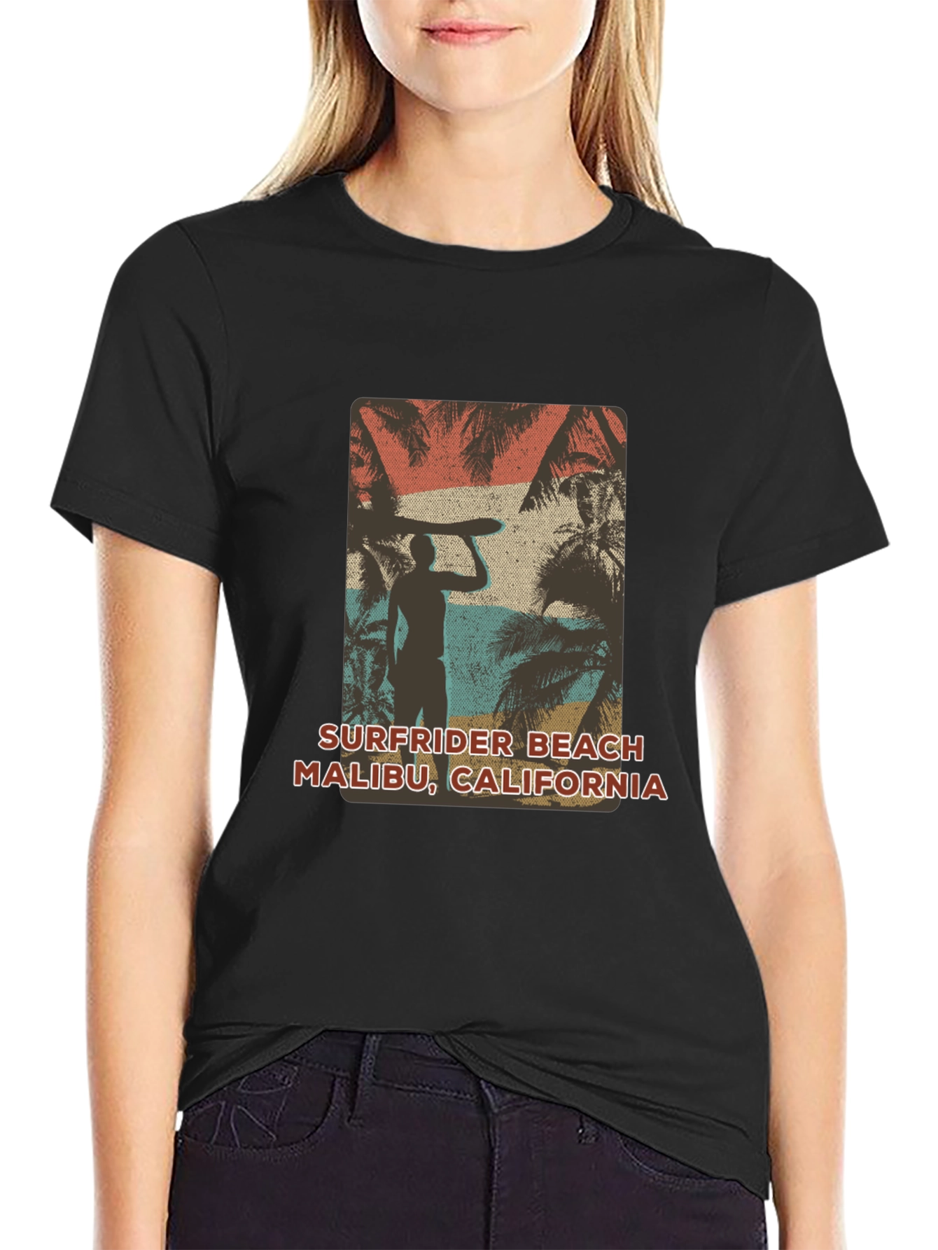 Surfrider Beach Malibu Tee - Retro Surf Design