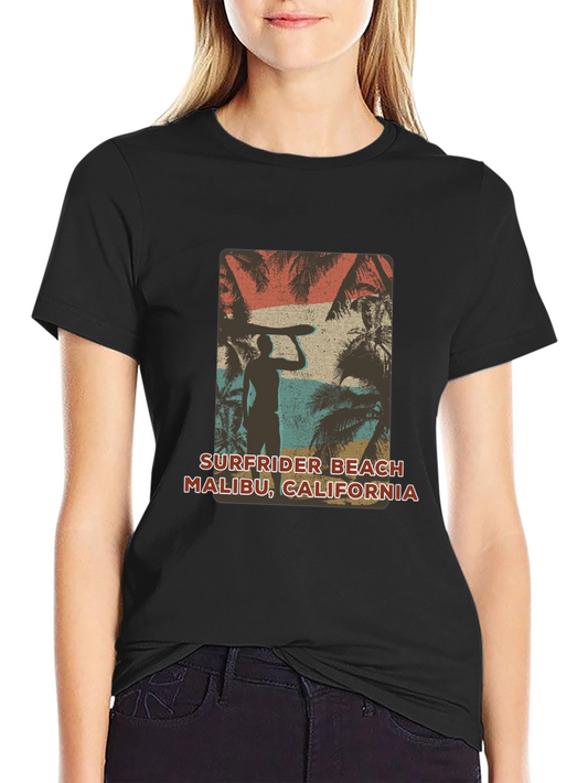 Surfrider Beach Malibu Tee - Retro Surf Design