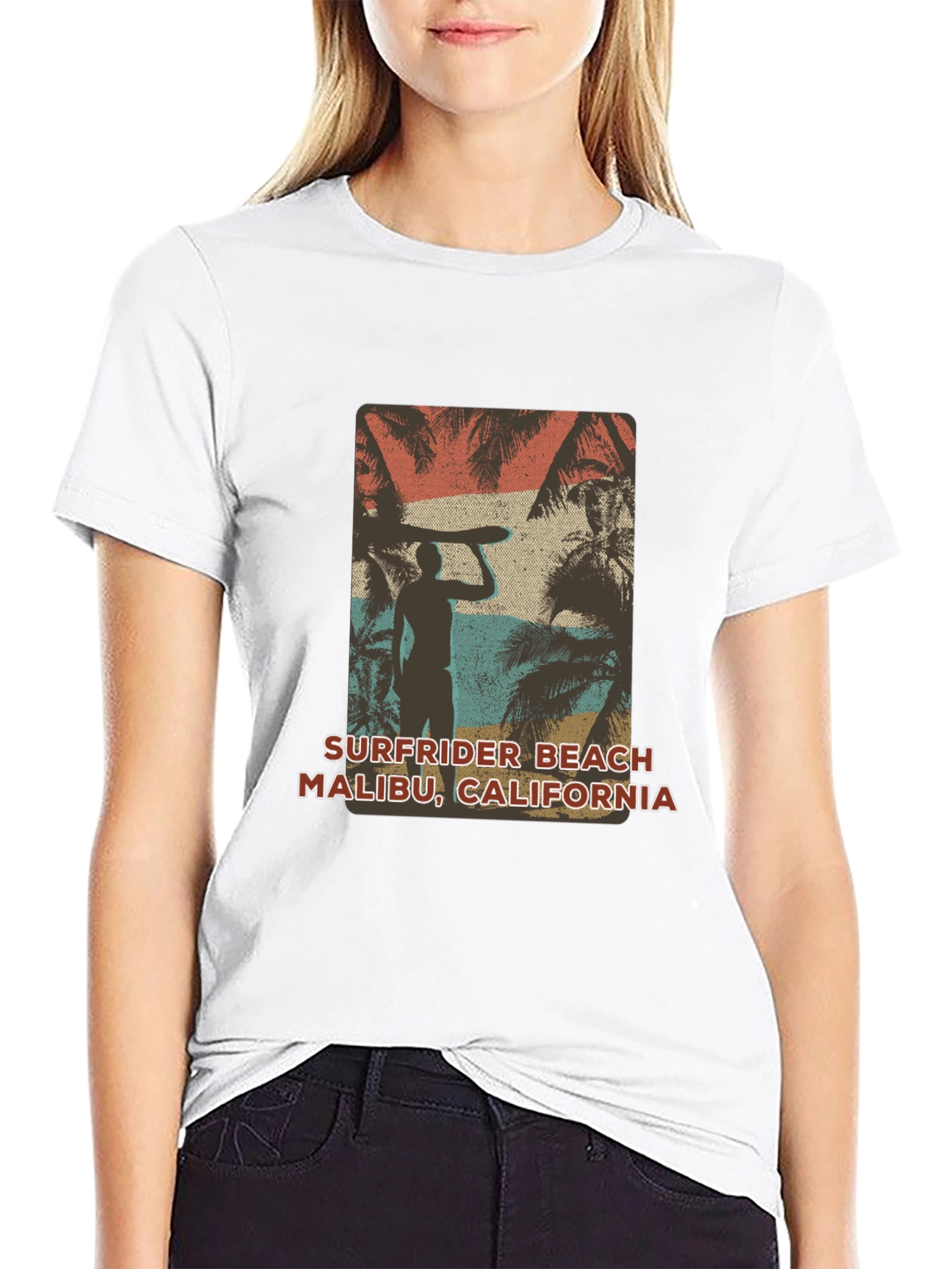 Surfrider Beach Malibu Tee - Retro Surf Design